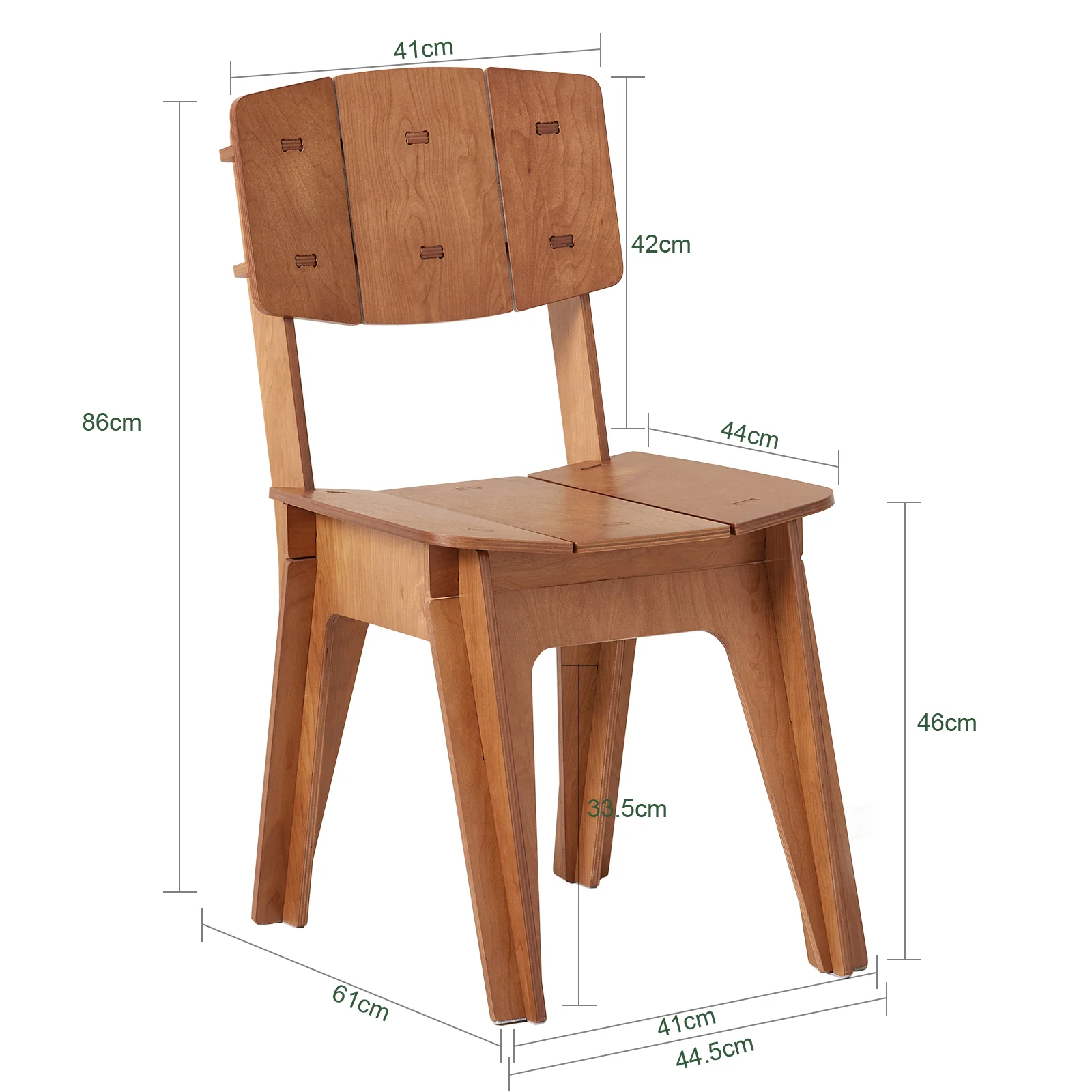 SoBuy HFST01-BR Silla de Comedor con Respaldo con Juntas de Espiga Marrón - Image 3