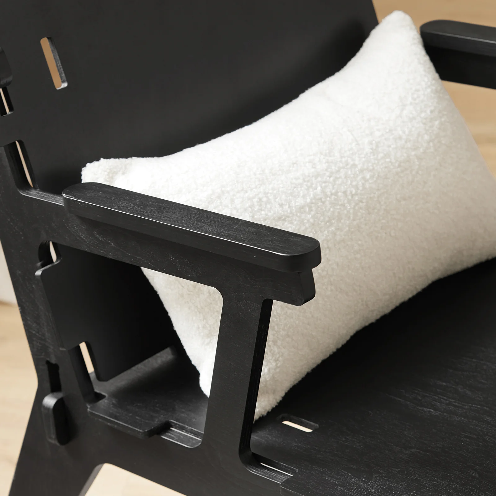 SoBuy HFST02-SCH Sillón Mecedora Silla de Comedor con Respaldo Negro - Image 6