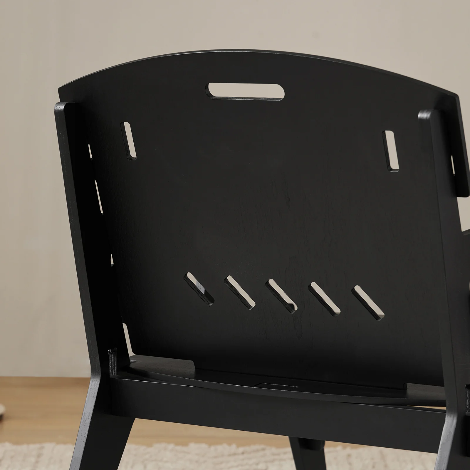 SoBuy HFST02-SCH Sillón Mecedora Silla de Comedor con Respaldo Negro - Image 7
