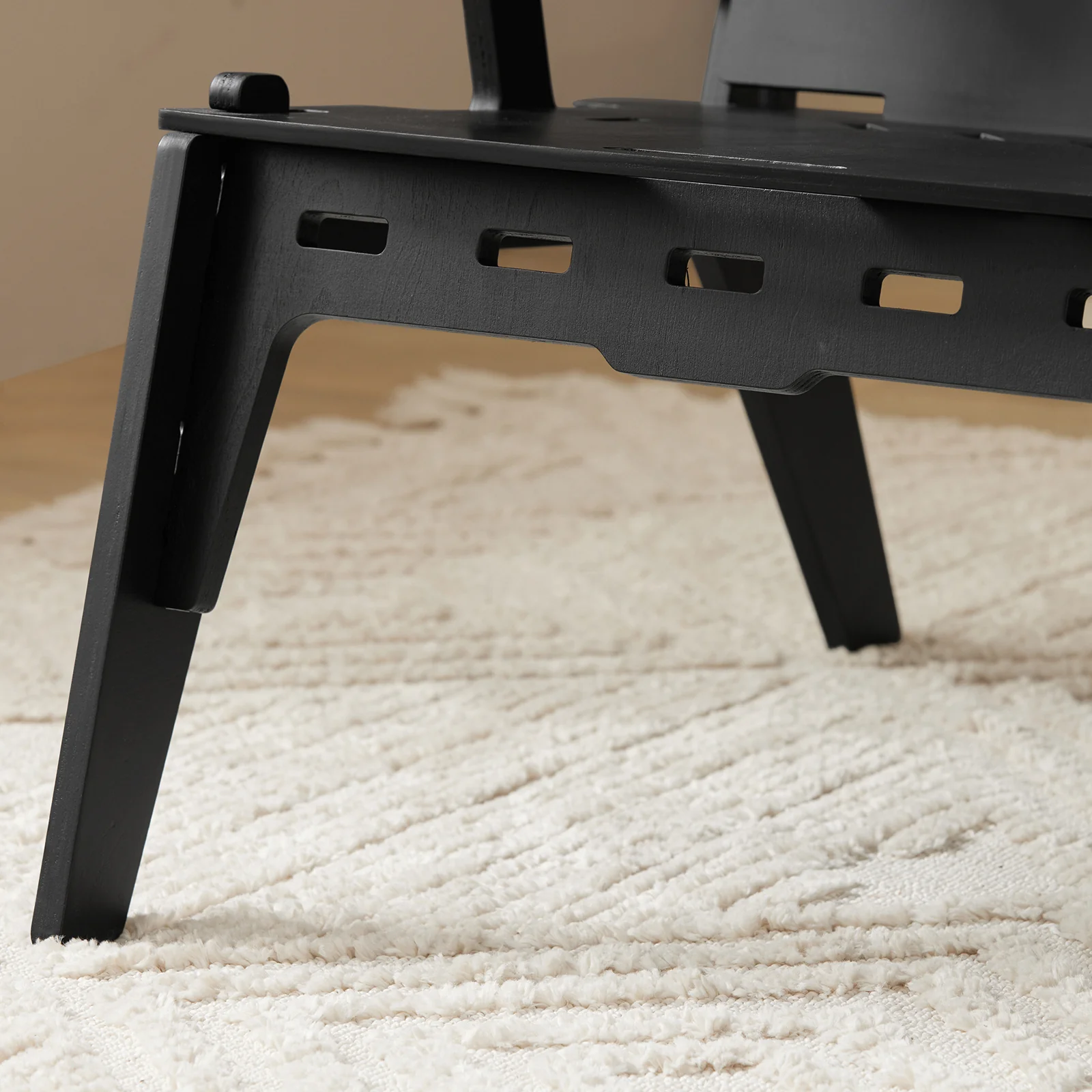 SoBuy HFST02-SCH Sillón Mecedora Silla de Comedor con Respaldo Negro - Image 8