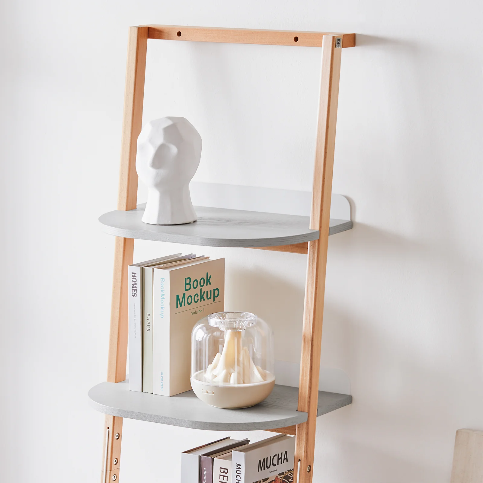 SoBuy HSTR02-K-HG Estantería de Escalera de 4 Niveles Librería Multiusos Gris - Image 6