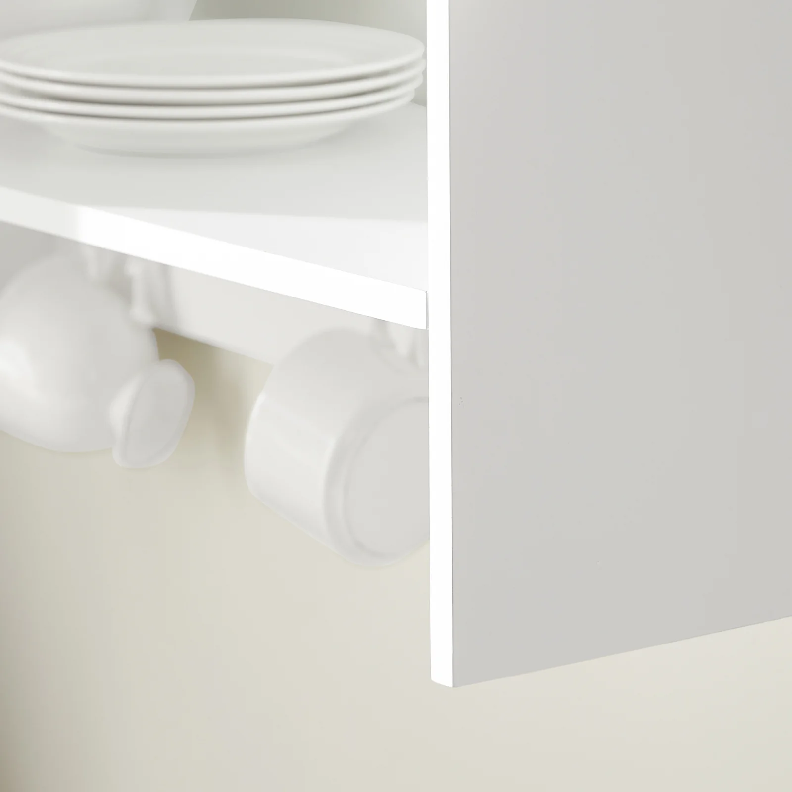 SoBuy KCR09-W Estante de Pared con 1 Estante Adicional y 7 Ganchos - Image 9