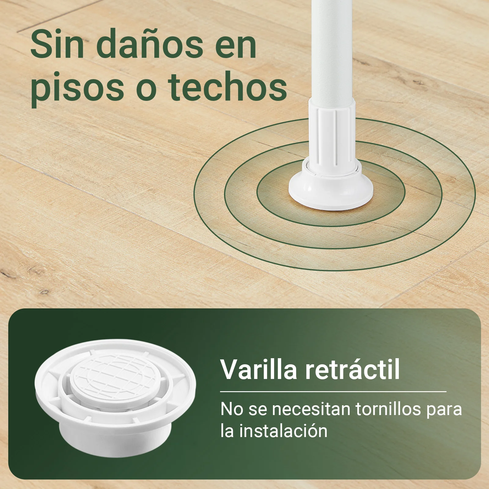 SoBuy KLS04-II-W Barra Telescópica Perchero Burro Ropa Resistente Blanco - Image 6