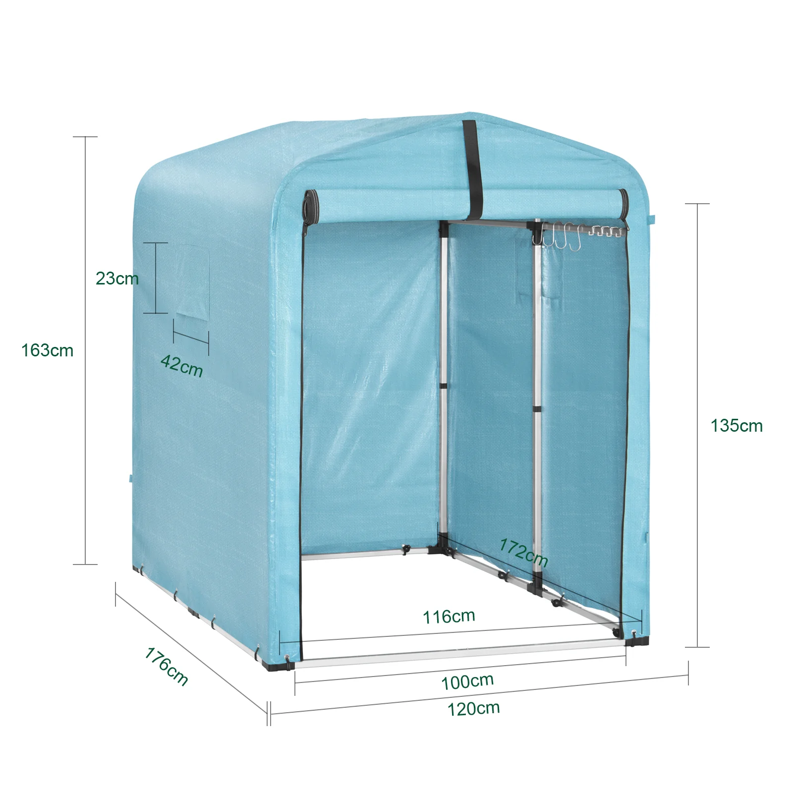 Preventa-SoBuy KLS11 Caseta Jardin Exterior Garaje Exterior para Coches Impermeable Carpa para Moto y Bicicletas Garage Moto para Exterior Cobertizo Jardín - Image 3