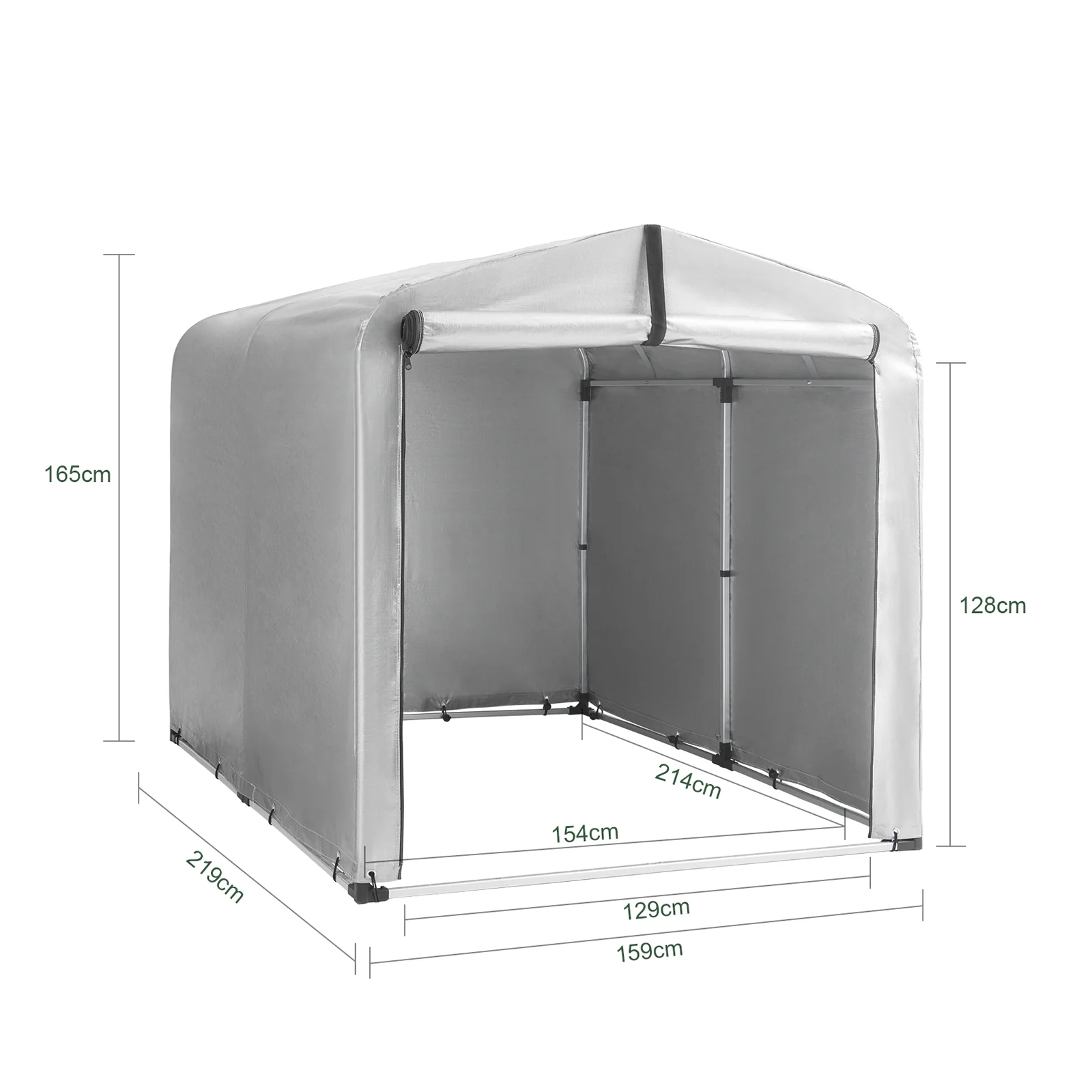 SoBuy KLS11-L Carpas para Bicicletas al Aire Libre en Color Plateado 151x219 x165cm - Image 3