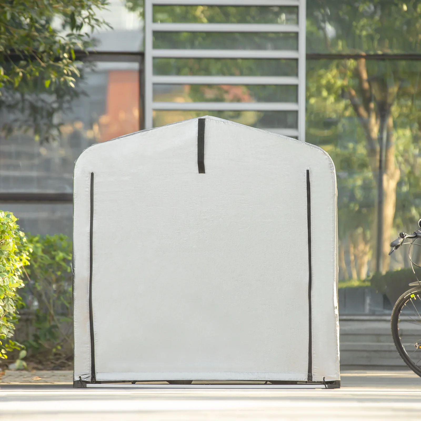 SoBuy KLS11-L Carpas para Bicicletas al Aire Libre en Color Plateado 151x219 x165cm - Image 5