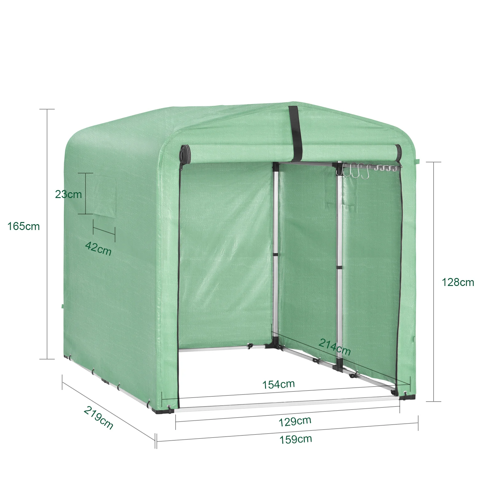 SoBuy KLS11-L-GR Garaje para bicicletas Caseta Jardin Exterior Verde - Image 3