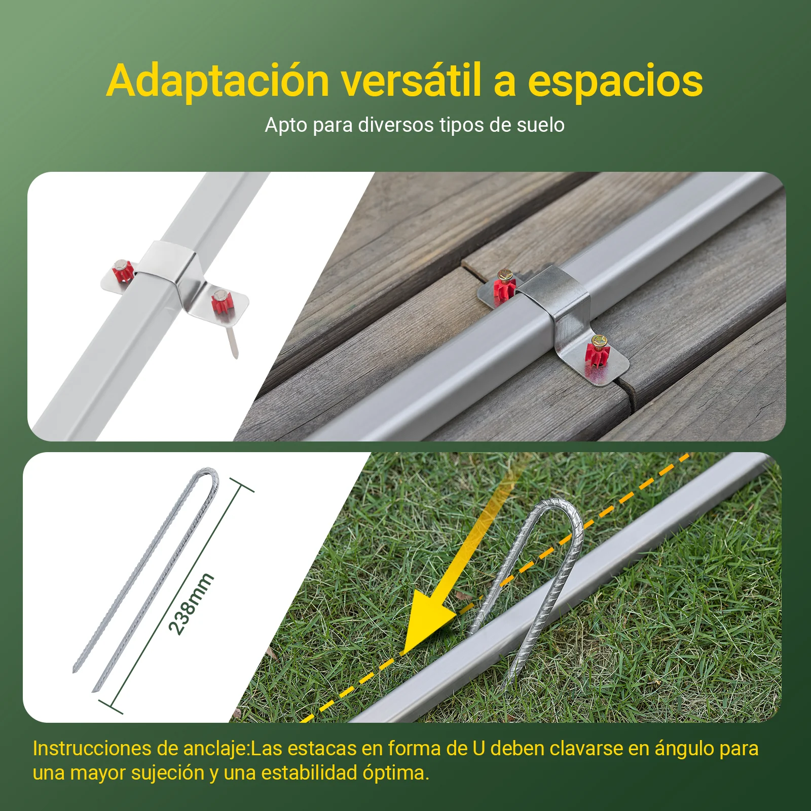 SoBuy KLS11-L-GR Garaje para bicicletas Caseta Jardin Exterior Verde - Image 6