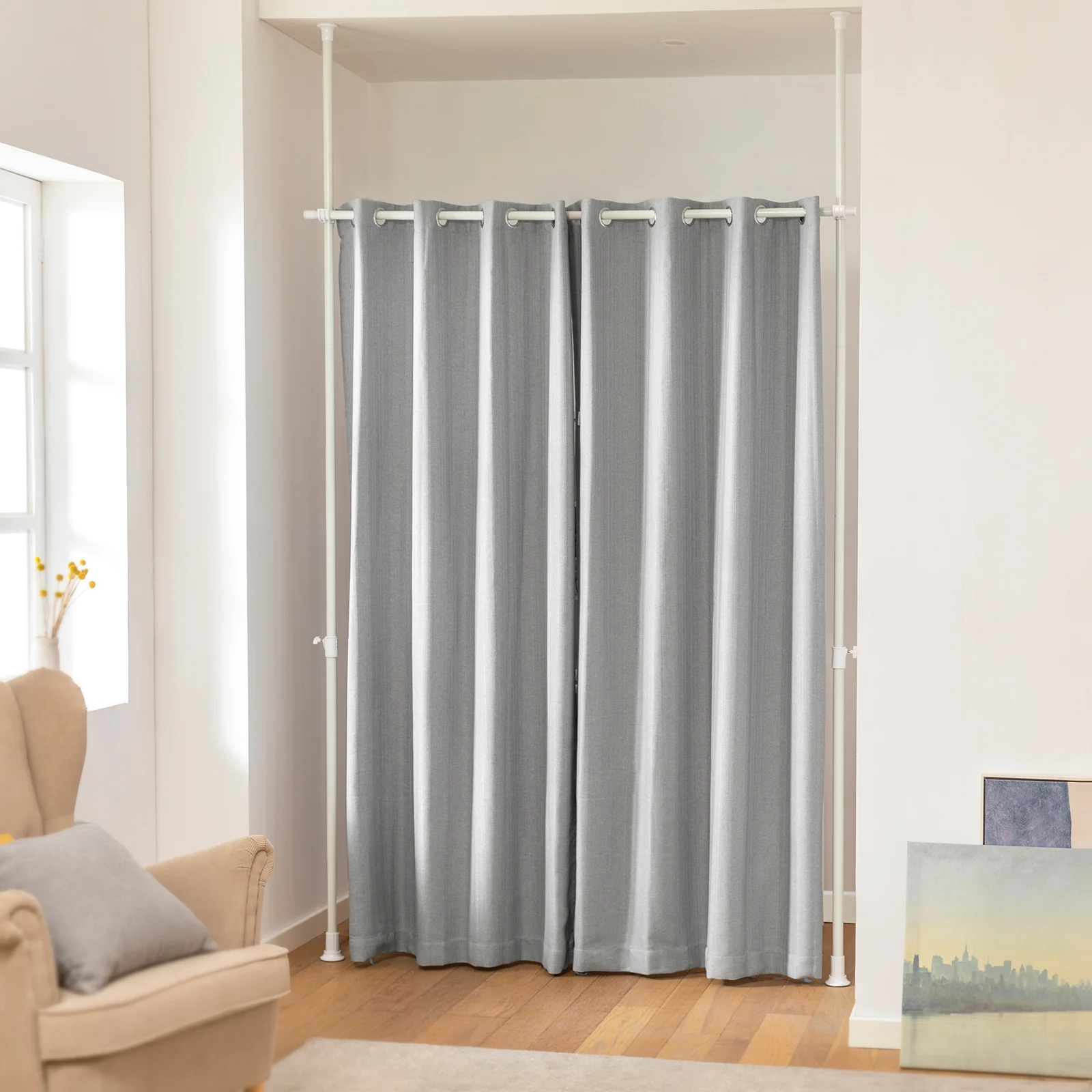 SoBuy KLS12-HG Cortinas Gris Ancho (162-270) x Alto (199-285) cm - Image 4