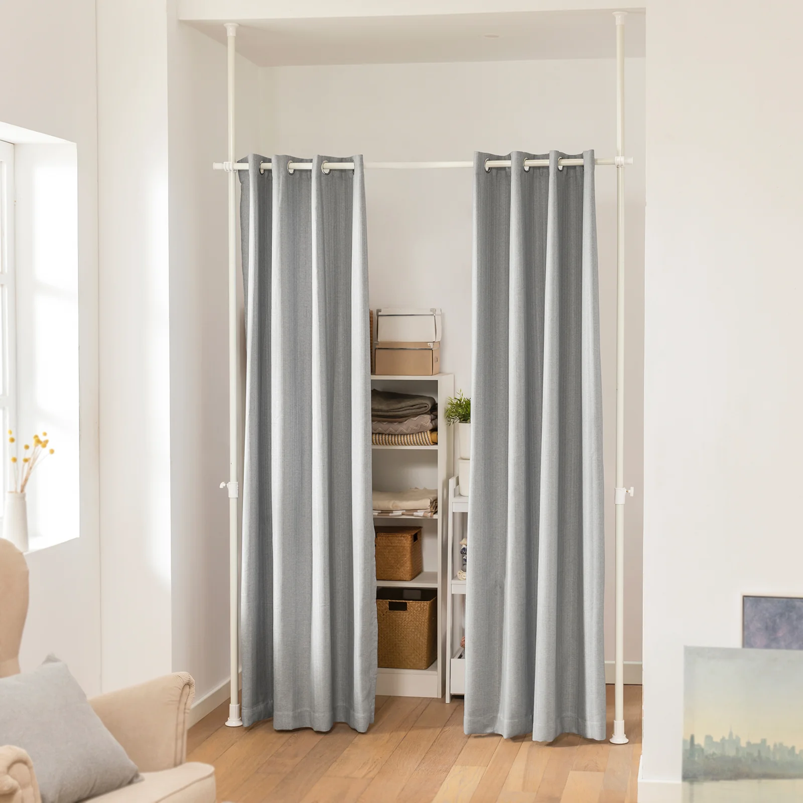 SoBuy KLS12-HG Cortinas Gris Ancho (162-270) x Alto (199-285) cm - Image 9