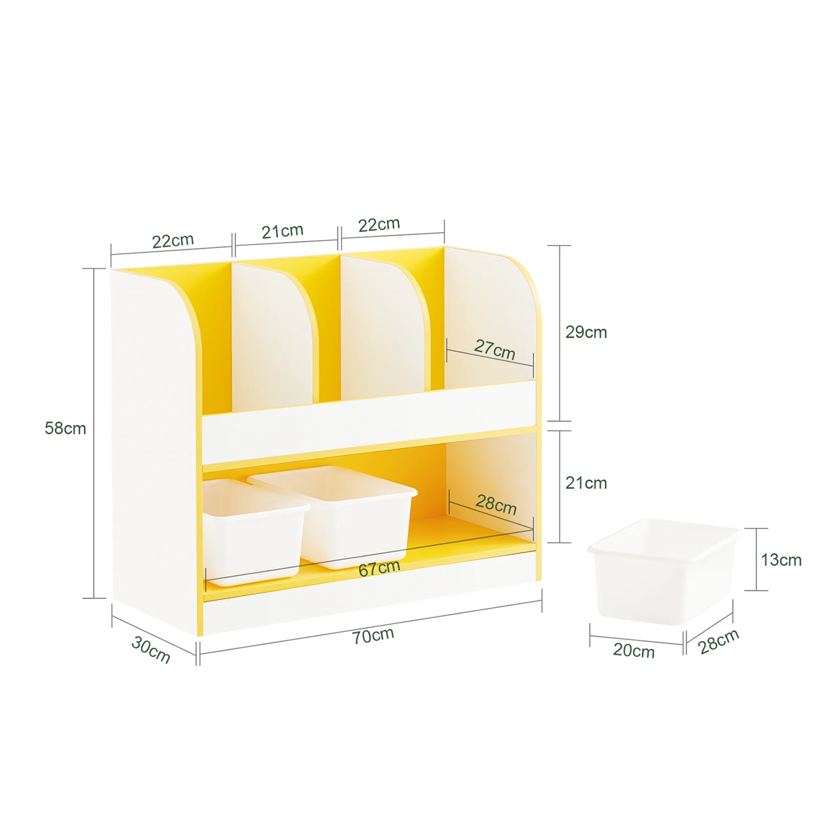 SoBuy KMB107-G Estantería Infantil con 3 Compartimentos y 3 Cajas de Plástico - Image 7