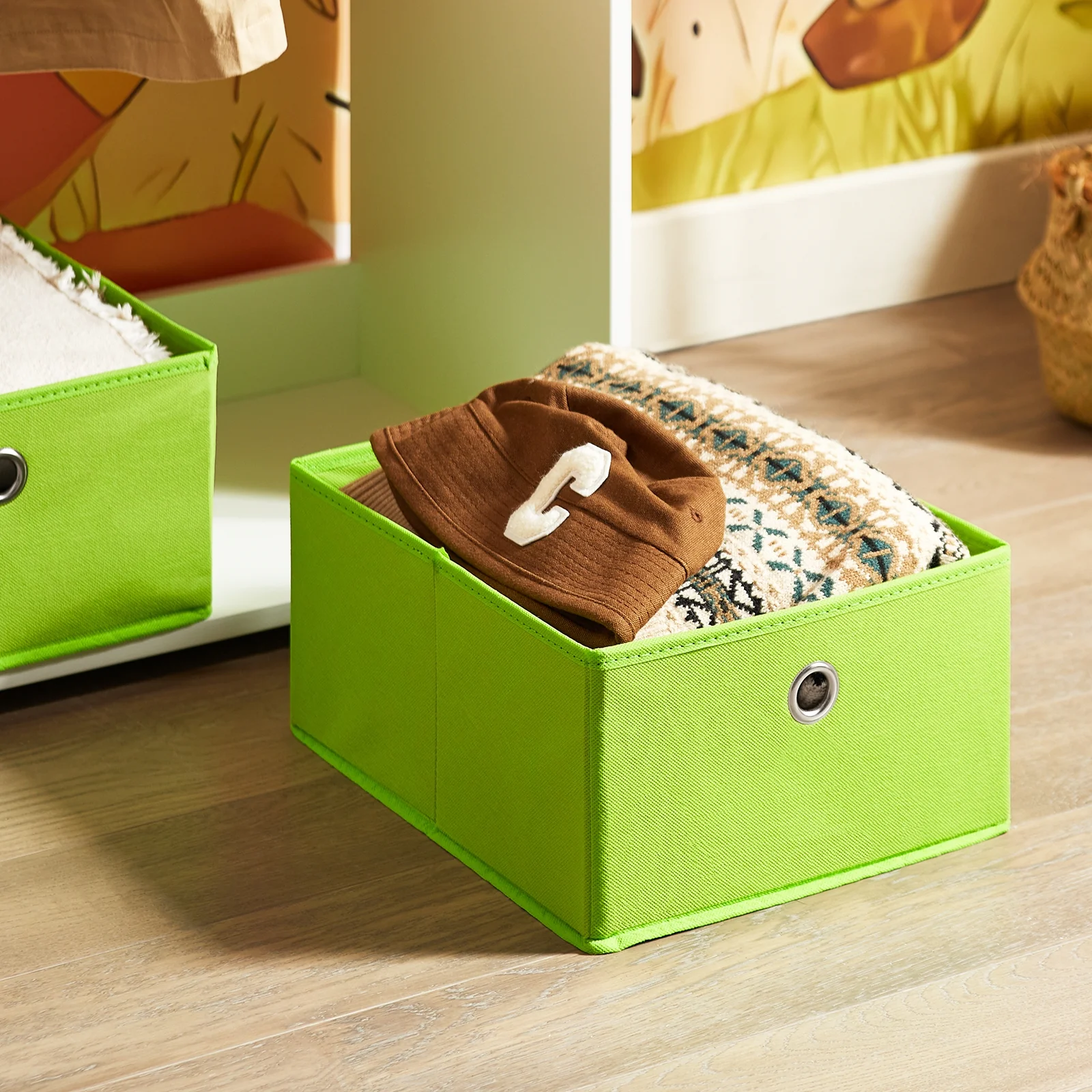 SoBuy KMB109-W Armario ropero Infantil con Perchero y Cajas 60 x 35 x 110 cm - Image 8