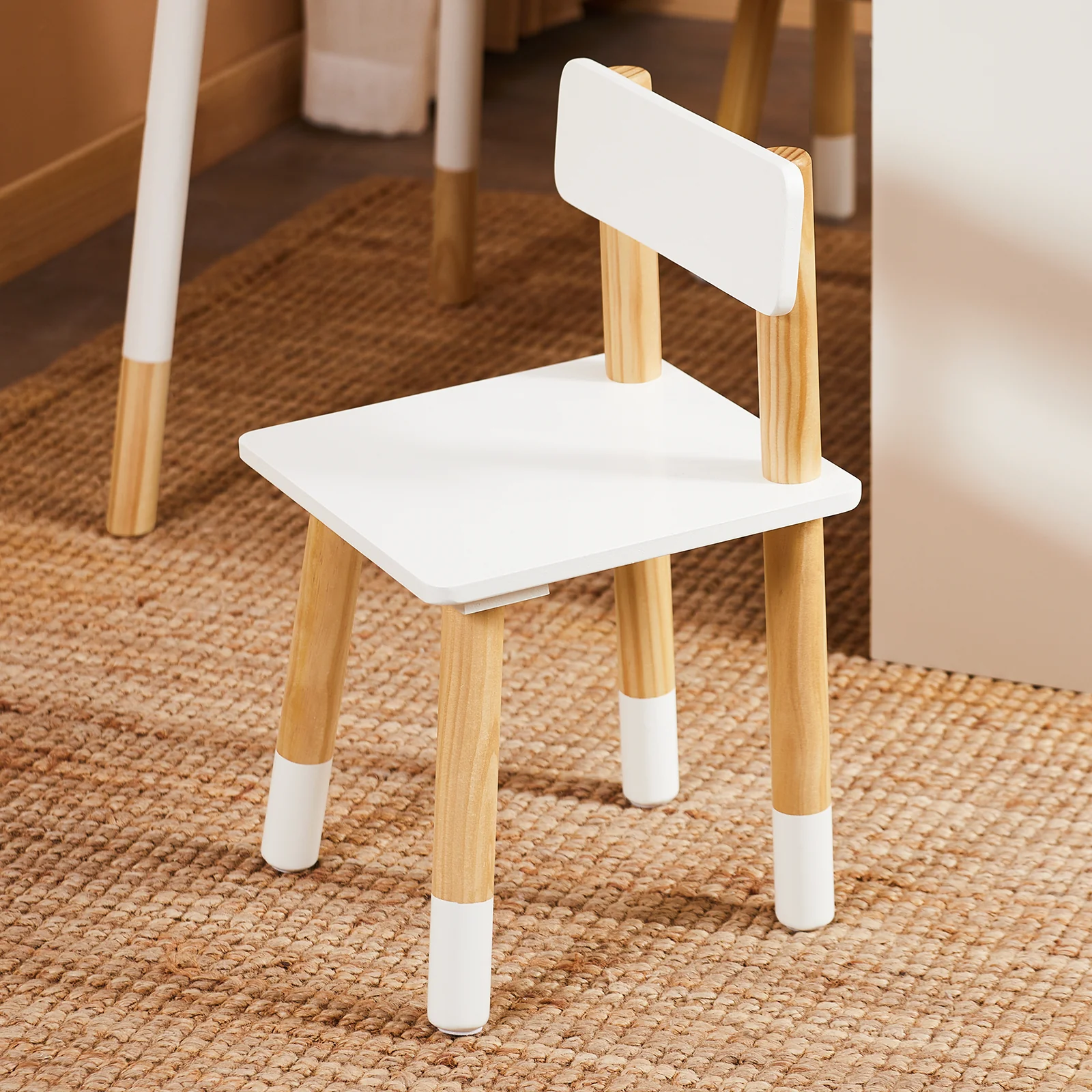 SoBuy KMB113-W Set de Mesa Infantil con 2 Sillas con 2 Cajas Blanco - Image 7