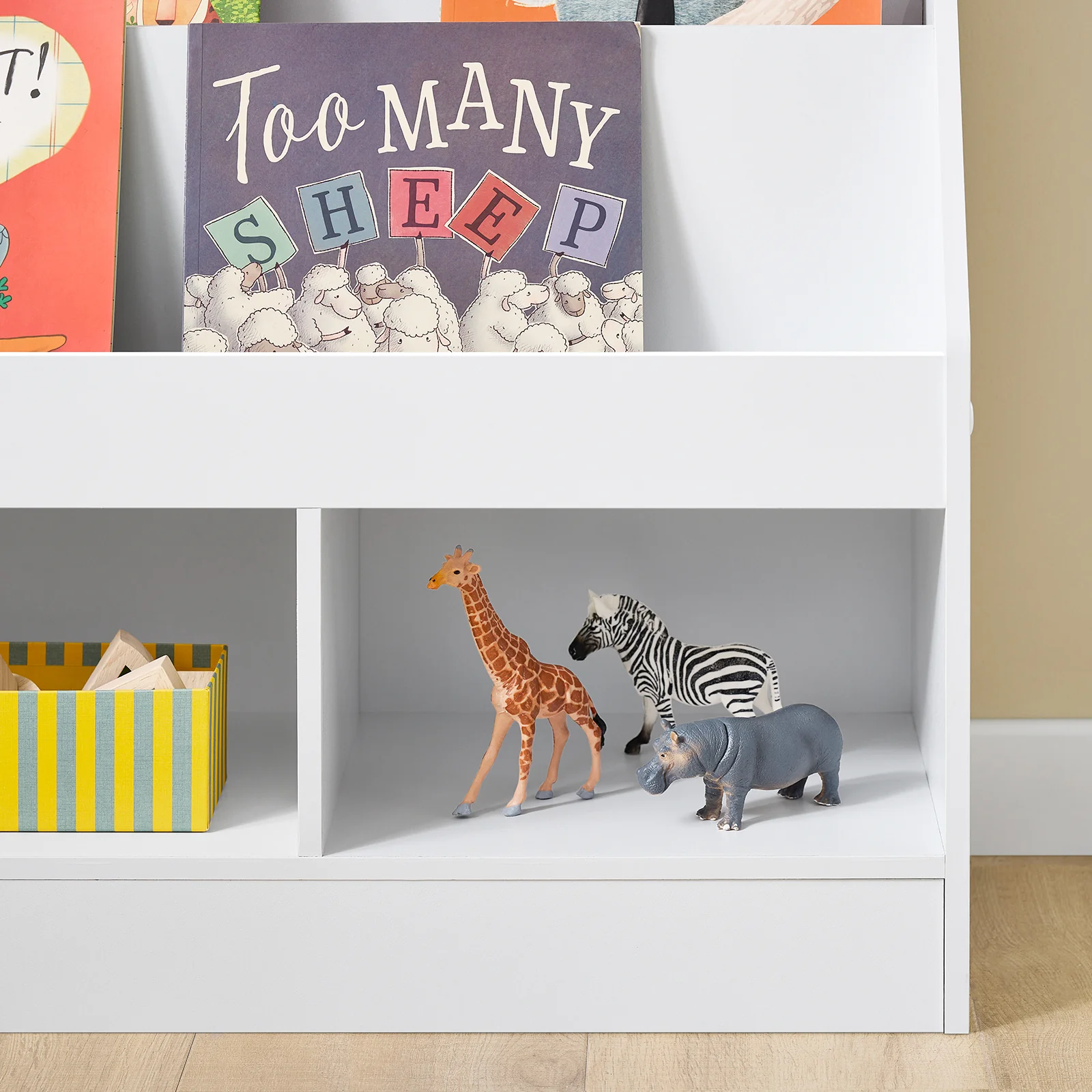 SoBuy KMB118-W Librería Infantil Montessori con 3 Compartimentos y 3 Estantes - Image 7