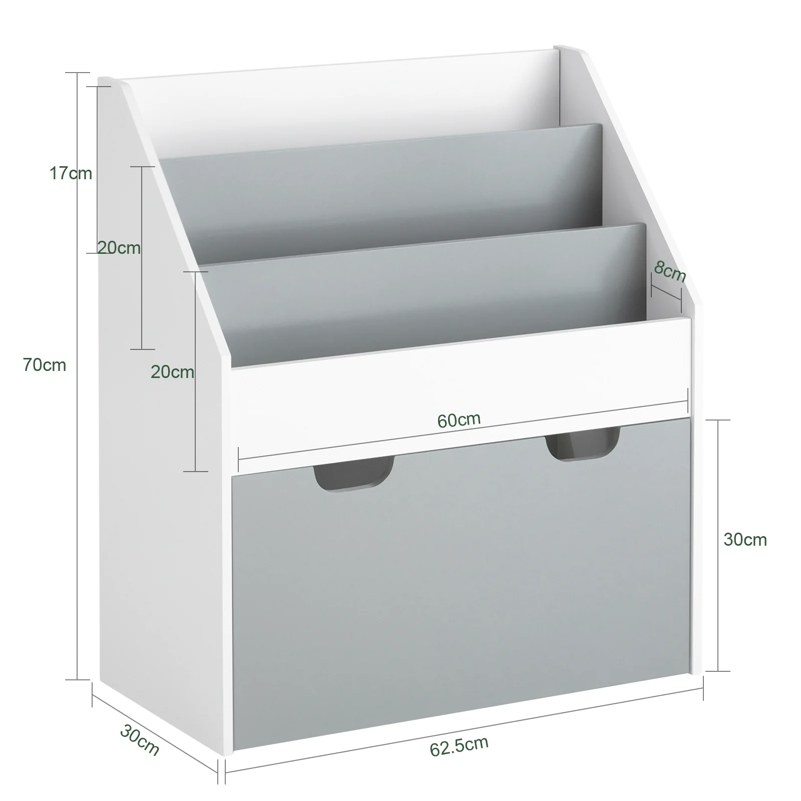 SoBuy KMB17-HG Librería Infantil con 3 Estanterías y 1 cajón - Image 3
