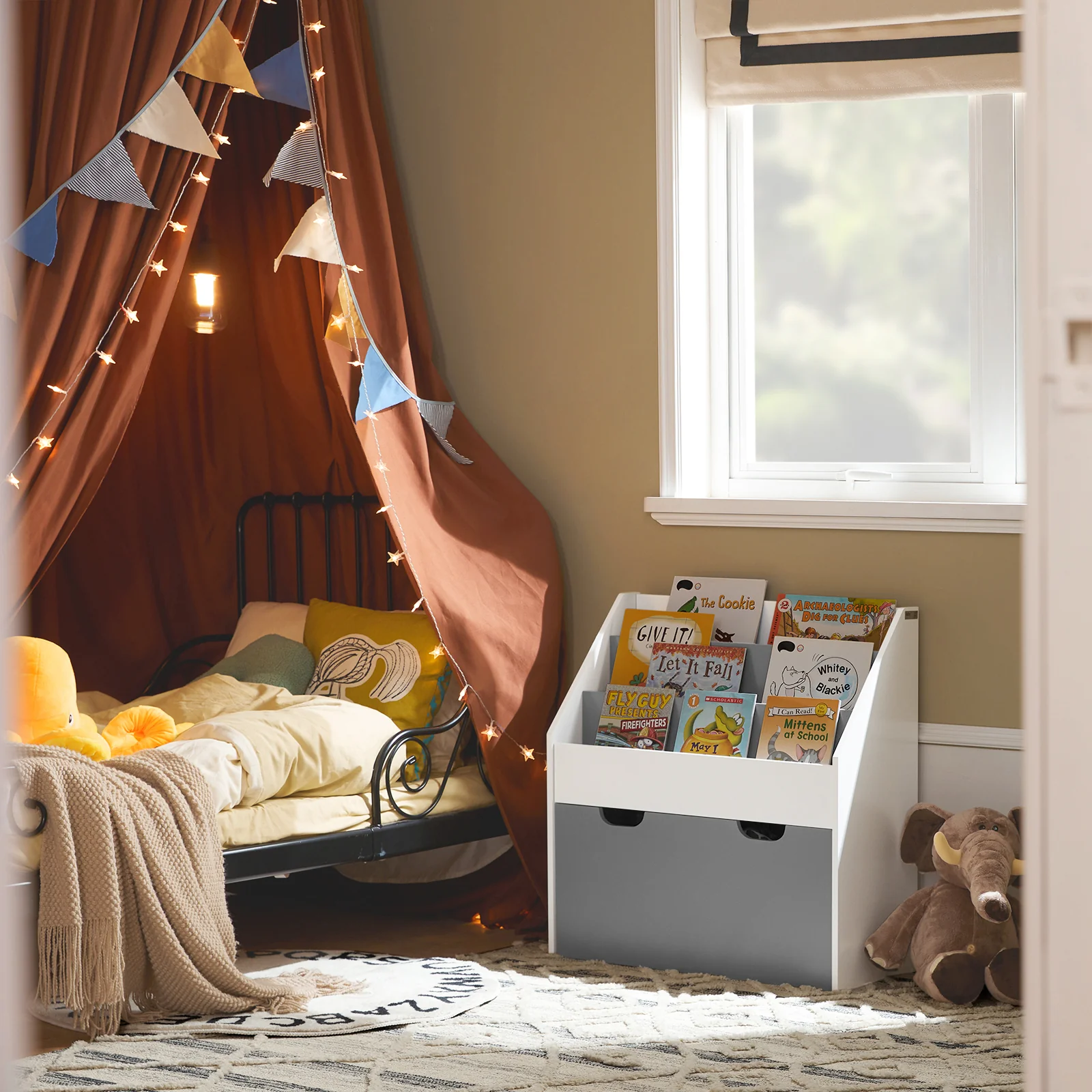 SoBuy KMB17-HG Librería Infantil con 3 Estanterías y 1 cajón - Image 5