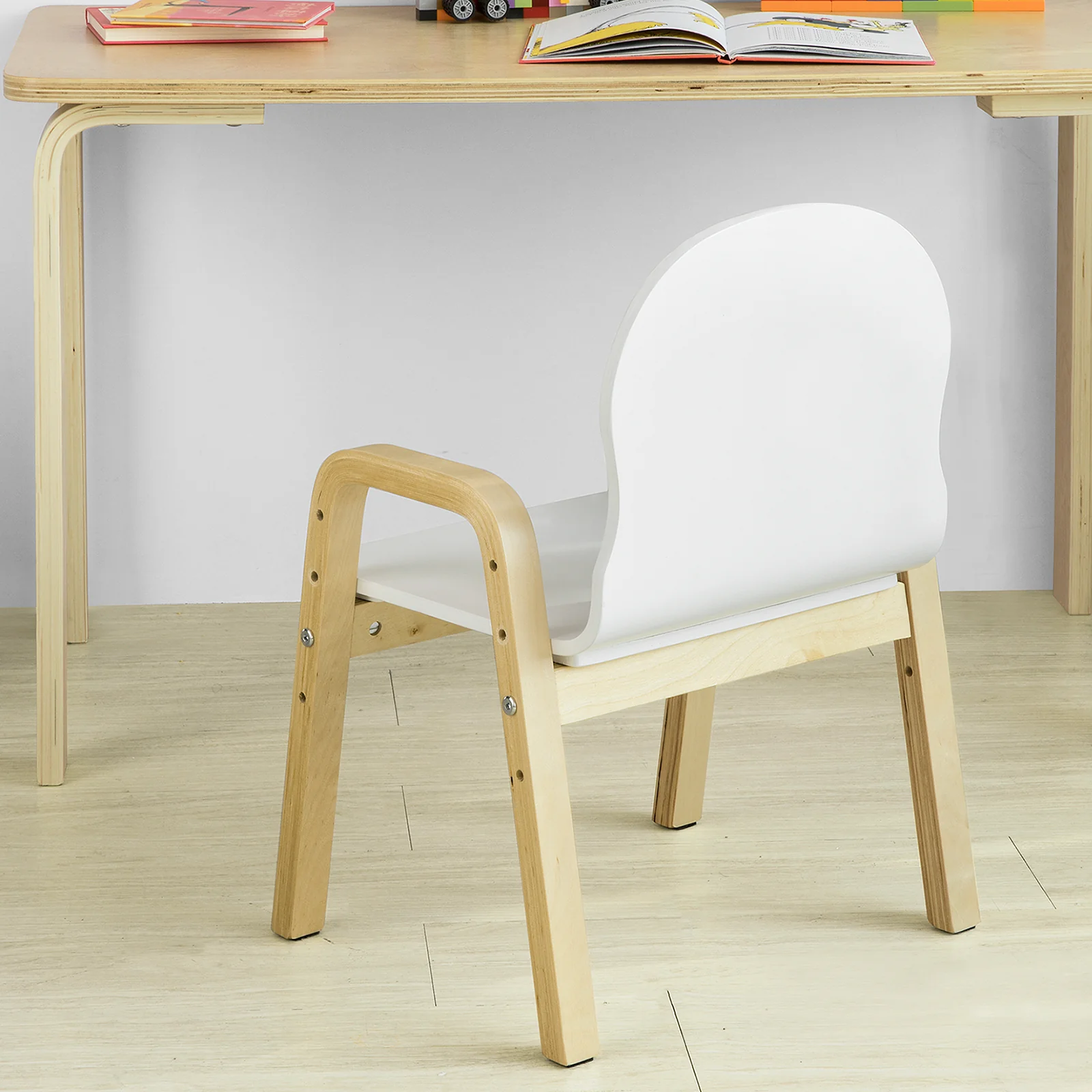 SoBuy KMB24-Wx2 Sillas Infantiles x2 con 4 Alturas de Asiento Diferentes 23-35 cm - Image 4