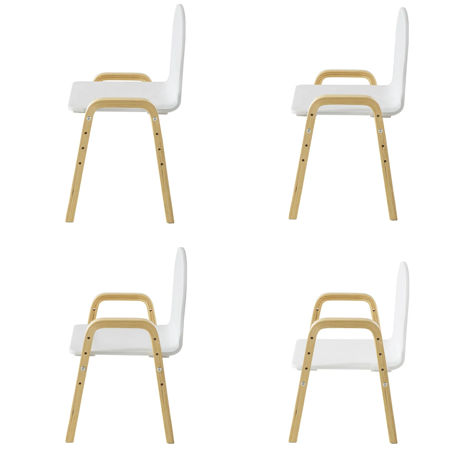 SoBuy KMB24-Wx2 Sillas Infantiles x2 con 4 Alturas de Asiento Diferentes 23-35 cm - Image 6