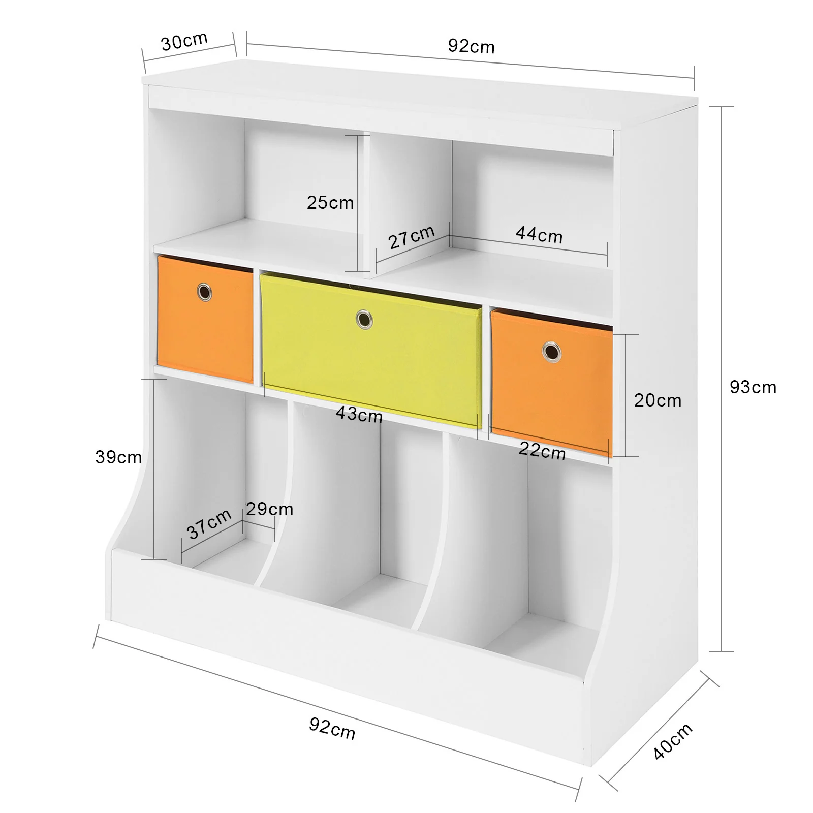 SoBuy KMB26-W Estanterías Infantil 92 x 40 x 93 cm - Image 3