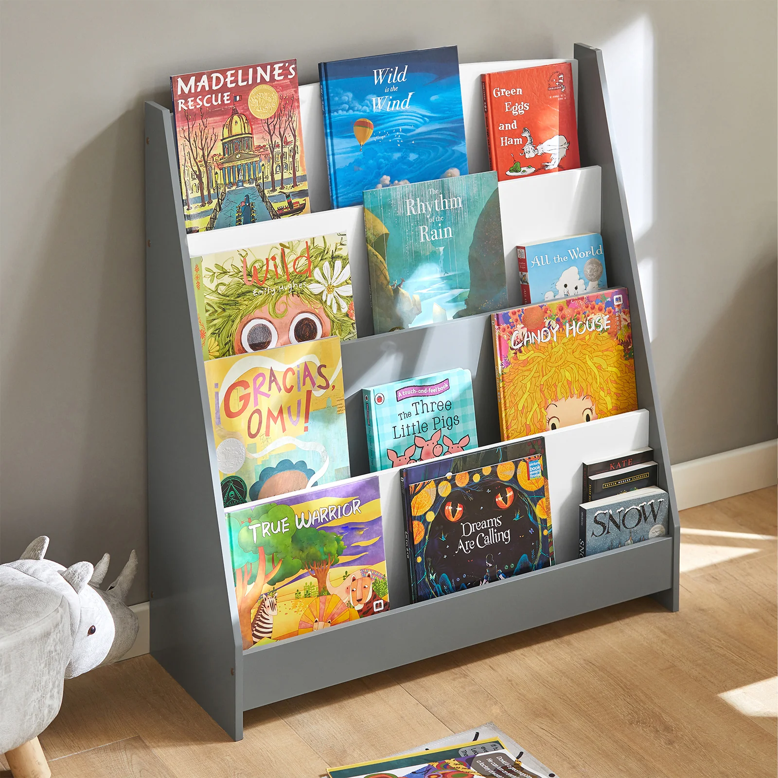 SoBuy KMB32-HG Librería Infantil con 4 compartimentos abiertos - Image 4