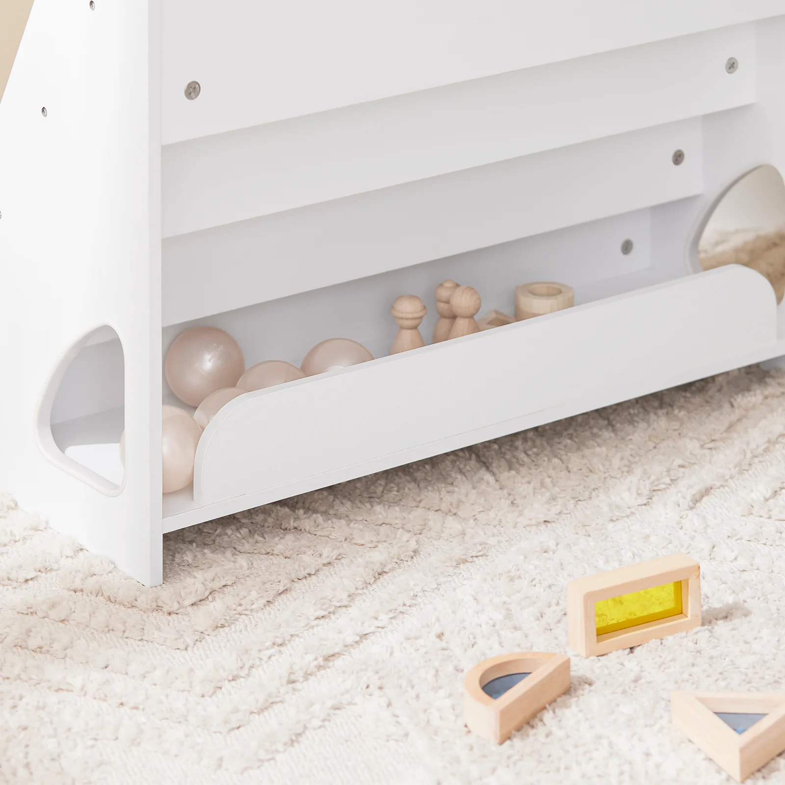 SoBuy KMB32-K-W Librería Infantil para Niños de 4 Niveles y 1 Compartimento Abierto Blanco 70 x 30 x 60 cm - Image 9
