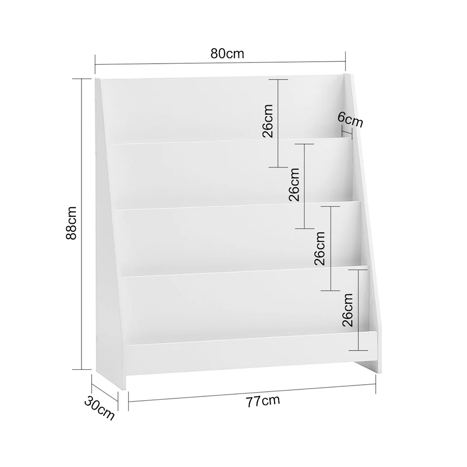SoBuy KMB32-W Librería Infantil con 4 compartimentos abiertos Blanco - Image 3