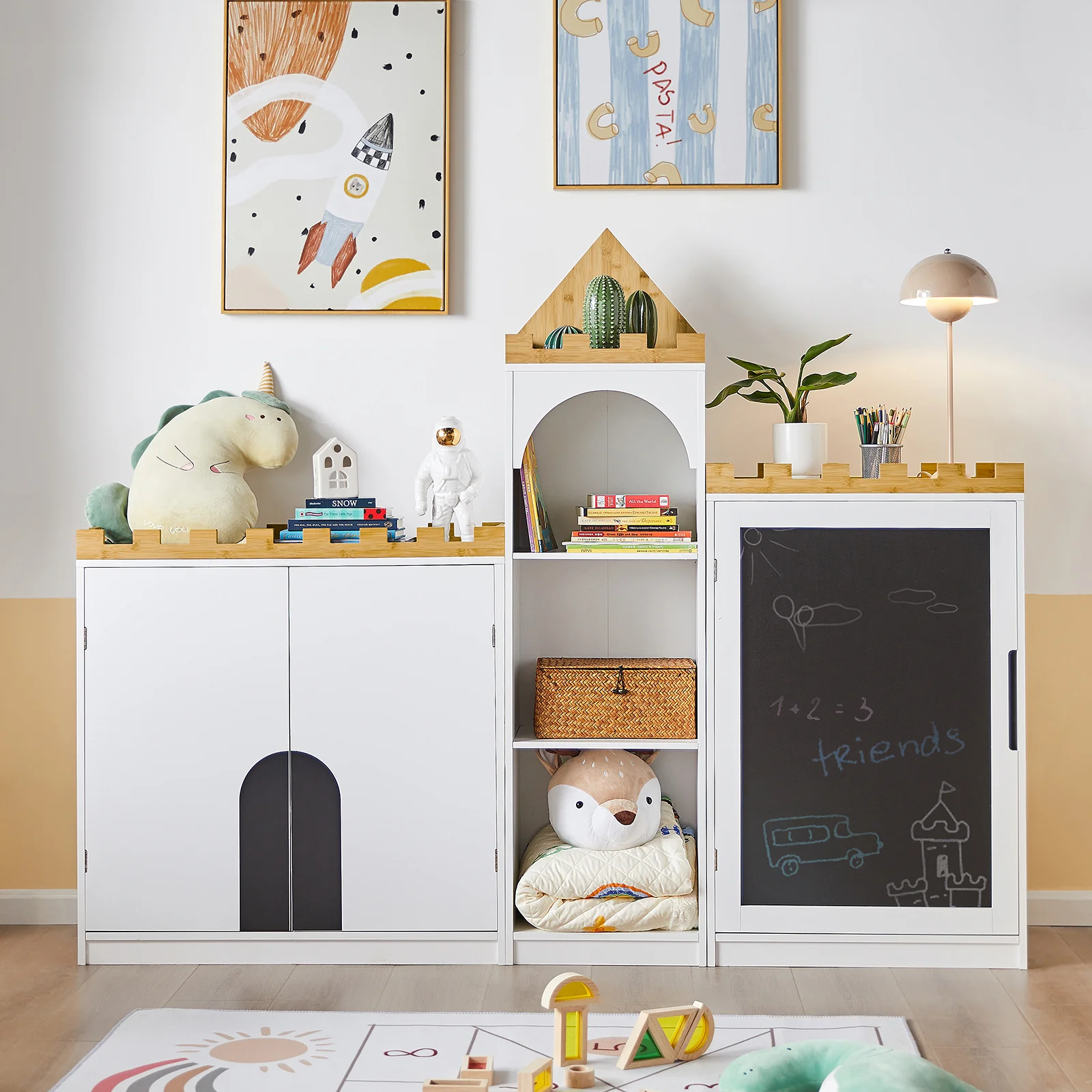 SoBuy KMB43-W Librería infantil con pizarra - Image 5