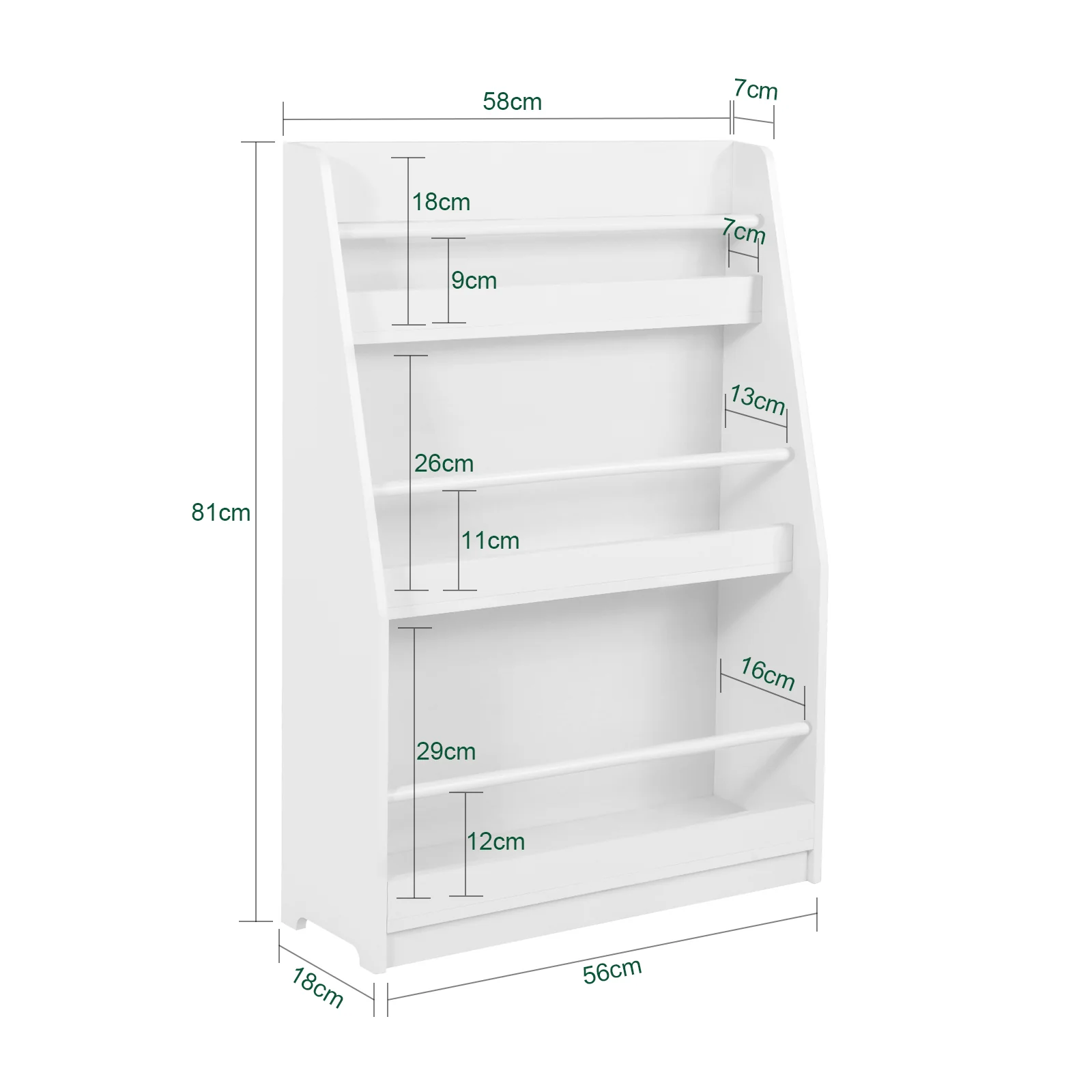 SoBuy KMB45-W Estanterías Infantil de 3 Niveles - Image 3