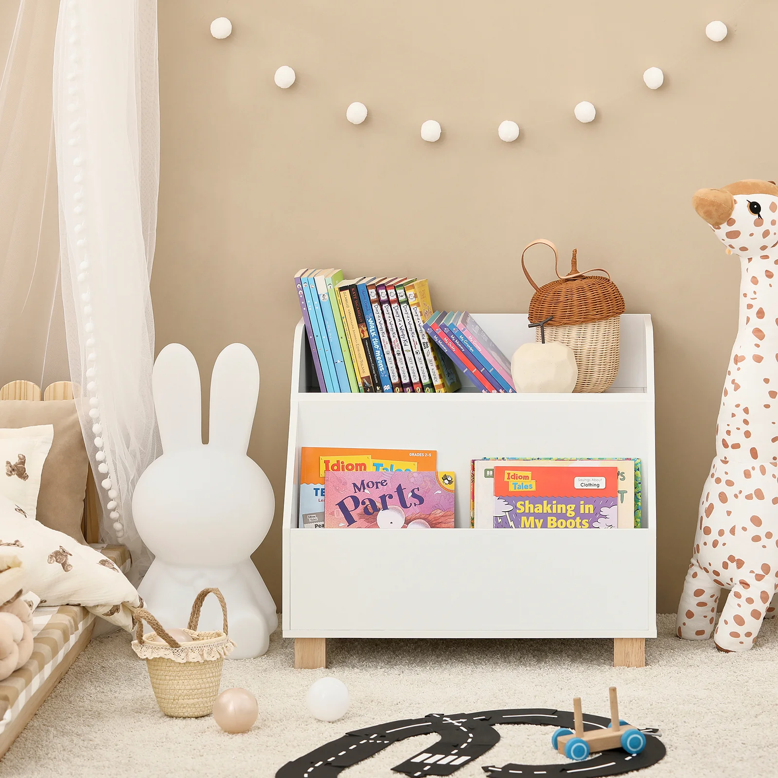 SoBuy KMB54-W Estantería para Niños con 2 Estantes y 1 Compartimiento - Image 2