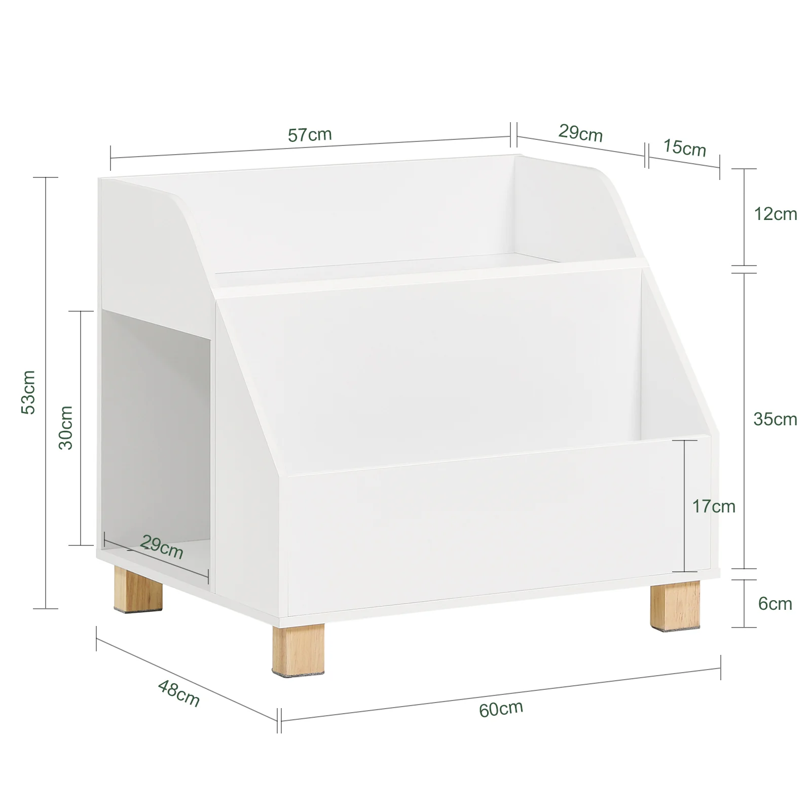 SoBuy KMB54-W Estantería para Niños con 2 Estantes y 1 Compartimiento - Image 3