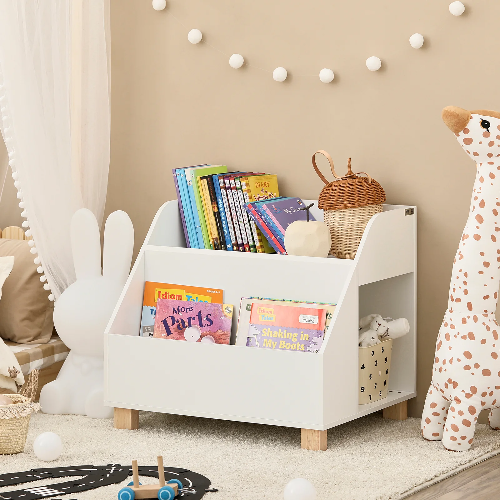 SoBuy KMB54-W Estantería para Niños con 2 Estantes y 1 Compartimiento - Image 4