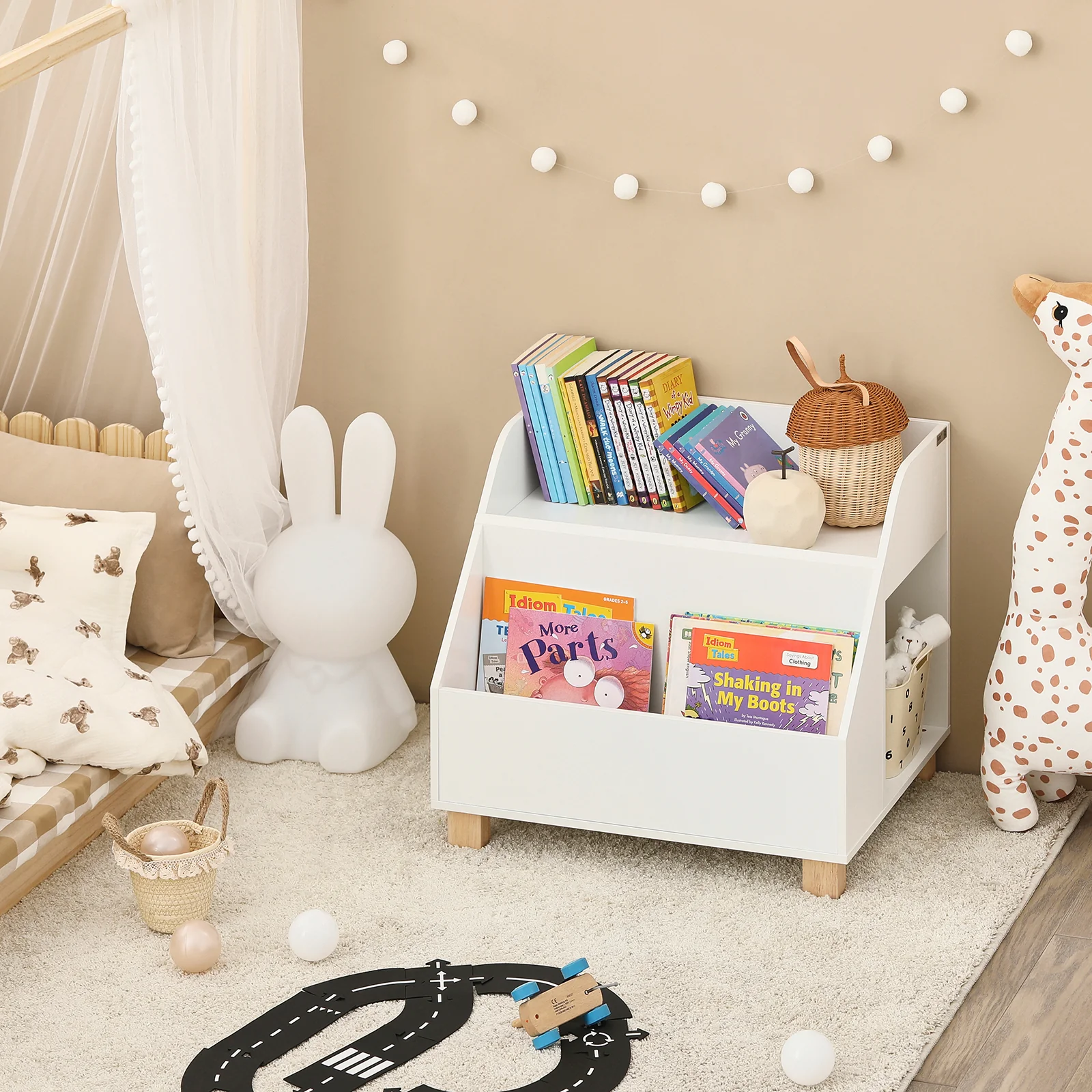 SoBuy KMB54-W Estantería para Niños con 2 Estantes y 1 Compartimiento - Image 5