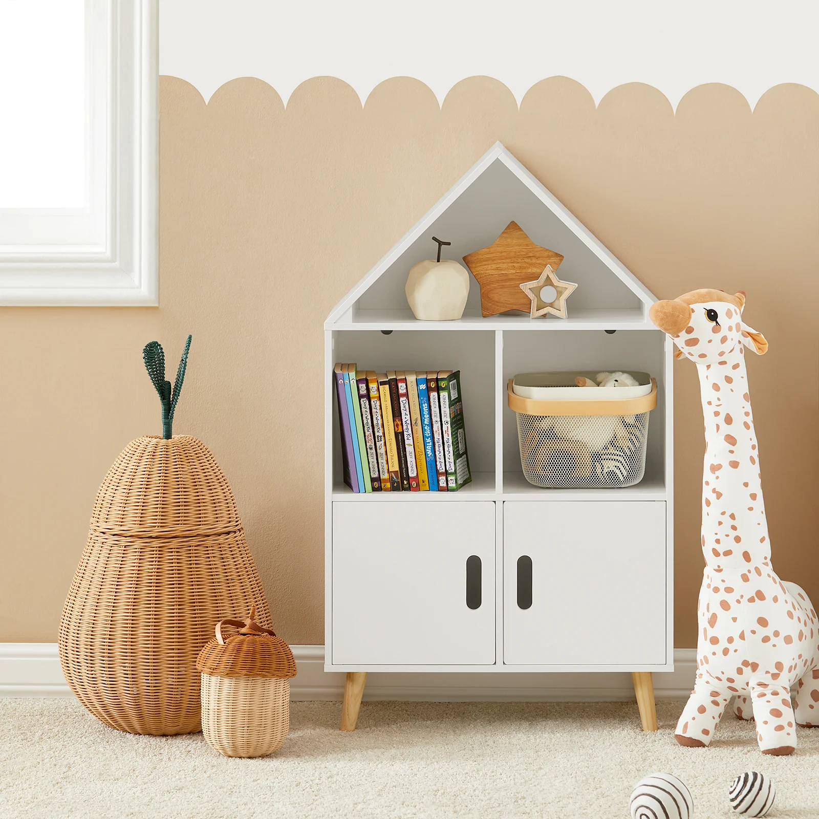 SoBuy KMB58-W Librería Infantil con 2 Estanterías Abiertos - Image 2