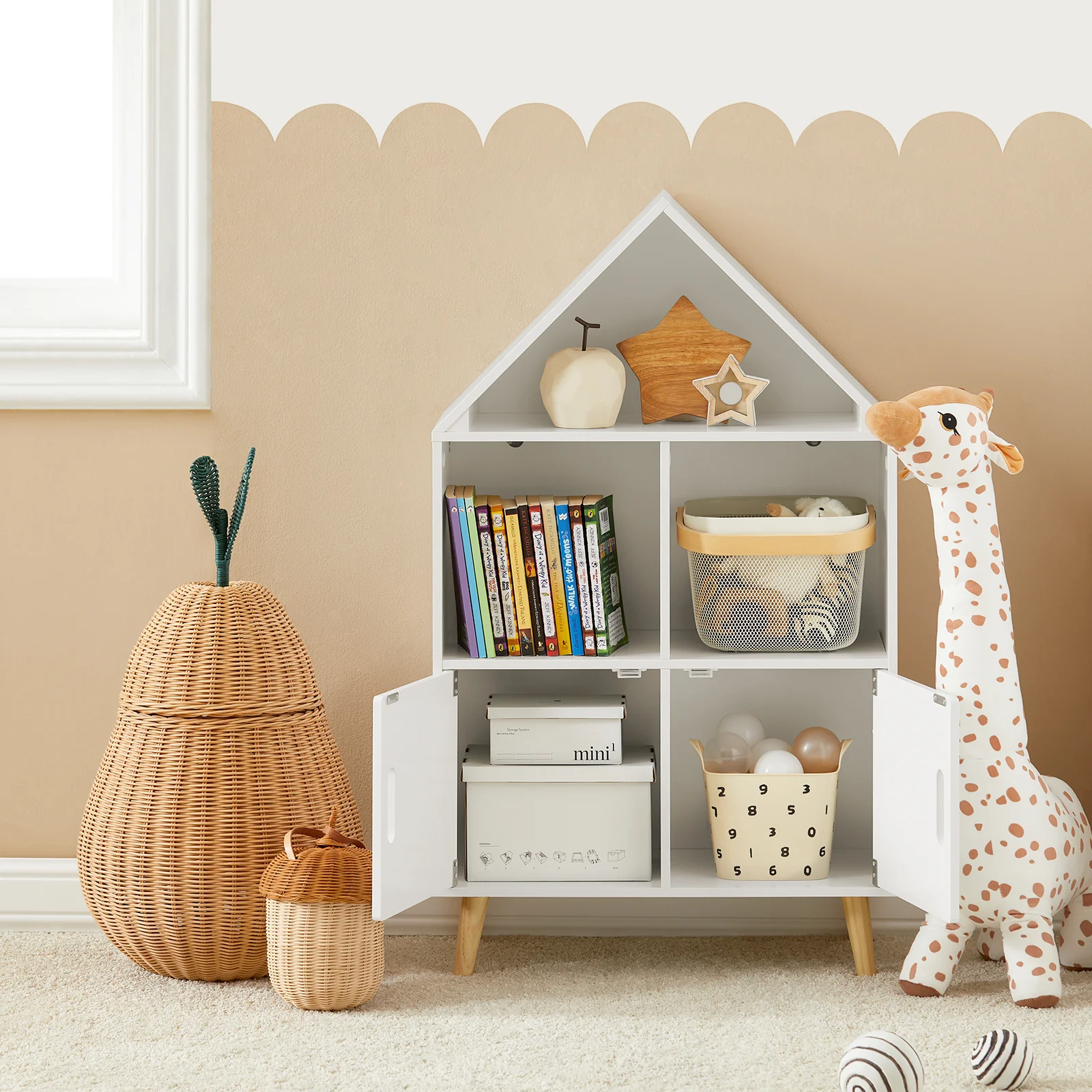 SoBuy KMB58-W Librería Infantil con 2 Estanterías Abiertos - Image 4