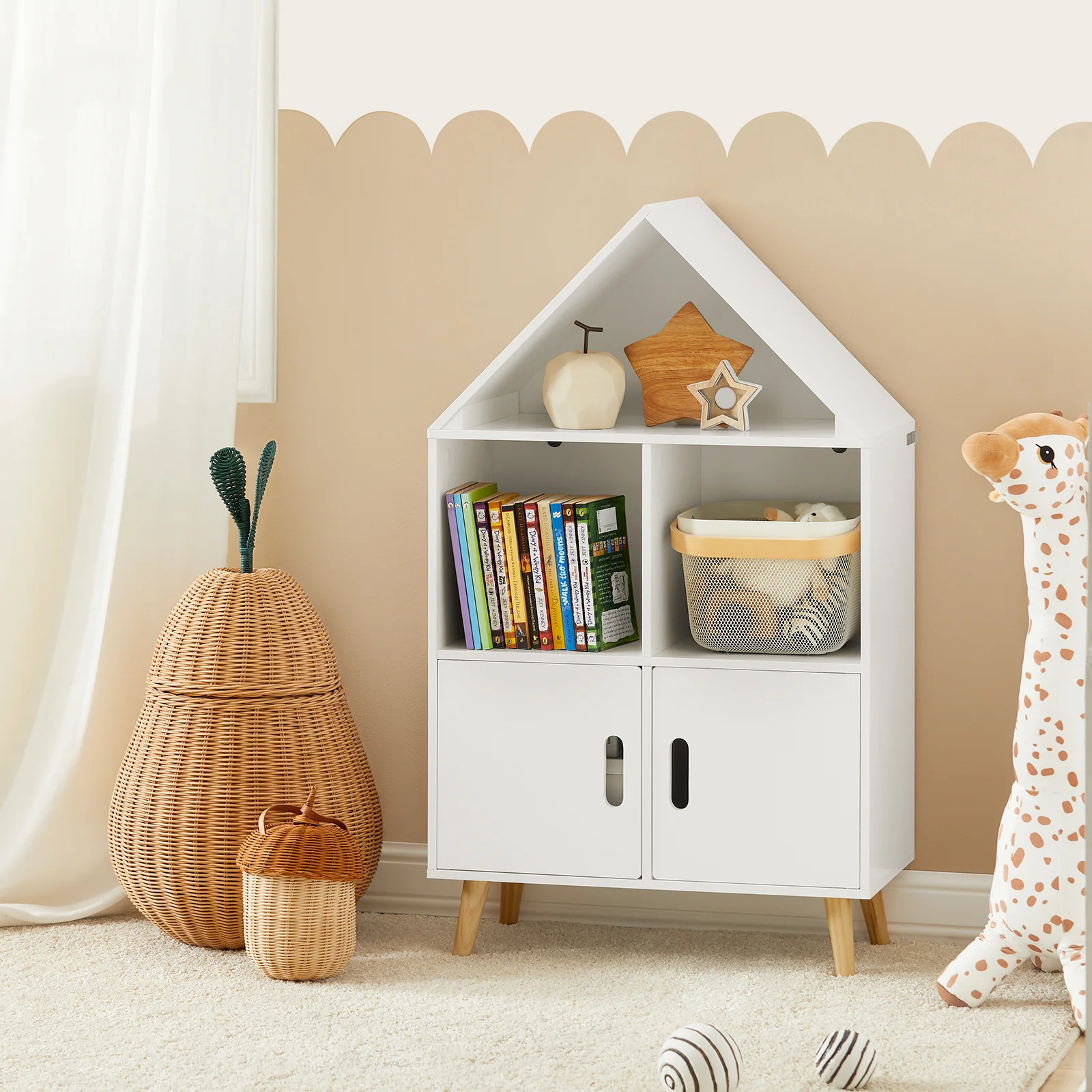 SoBuy KMB58-W Librería Infantil con 2 Estanterías Abiertos - Image 5