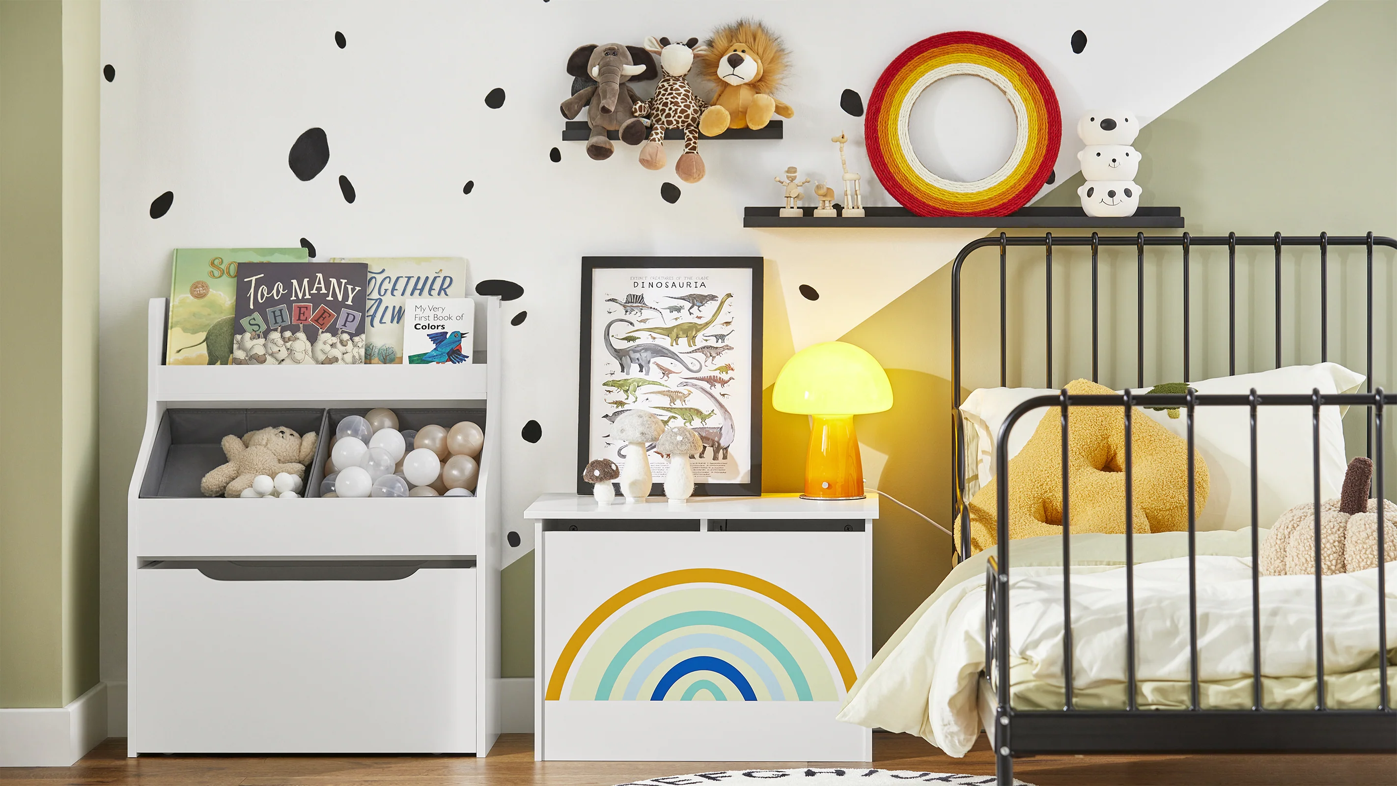 SoBuy KMB71-W LibrerÃa Infantil para niños con 1 Estante y 3 Cajas con Ruedas Blanco 63 x 32 x 80 cm - Image 4