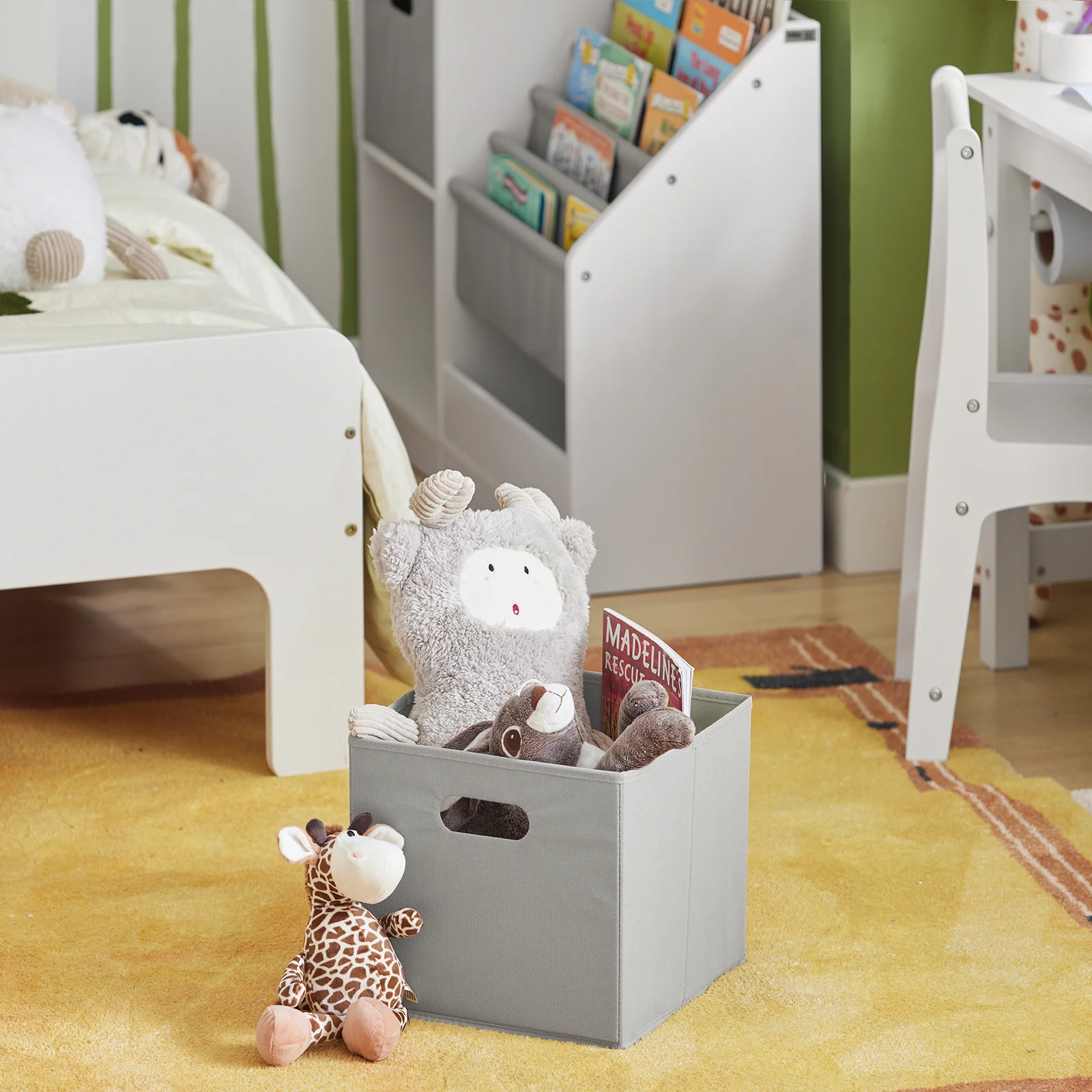 SoBuy KMB76-W Librería Infantil para niños con 2 Cestas y 1 Compartimiento - Image 7