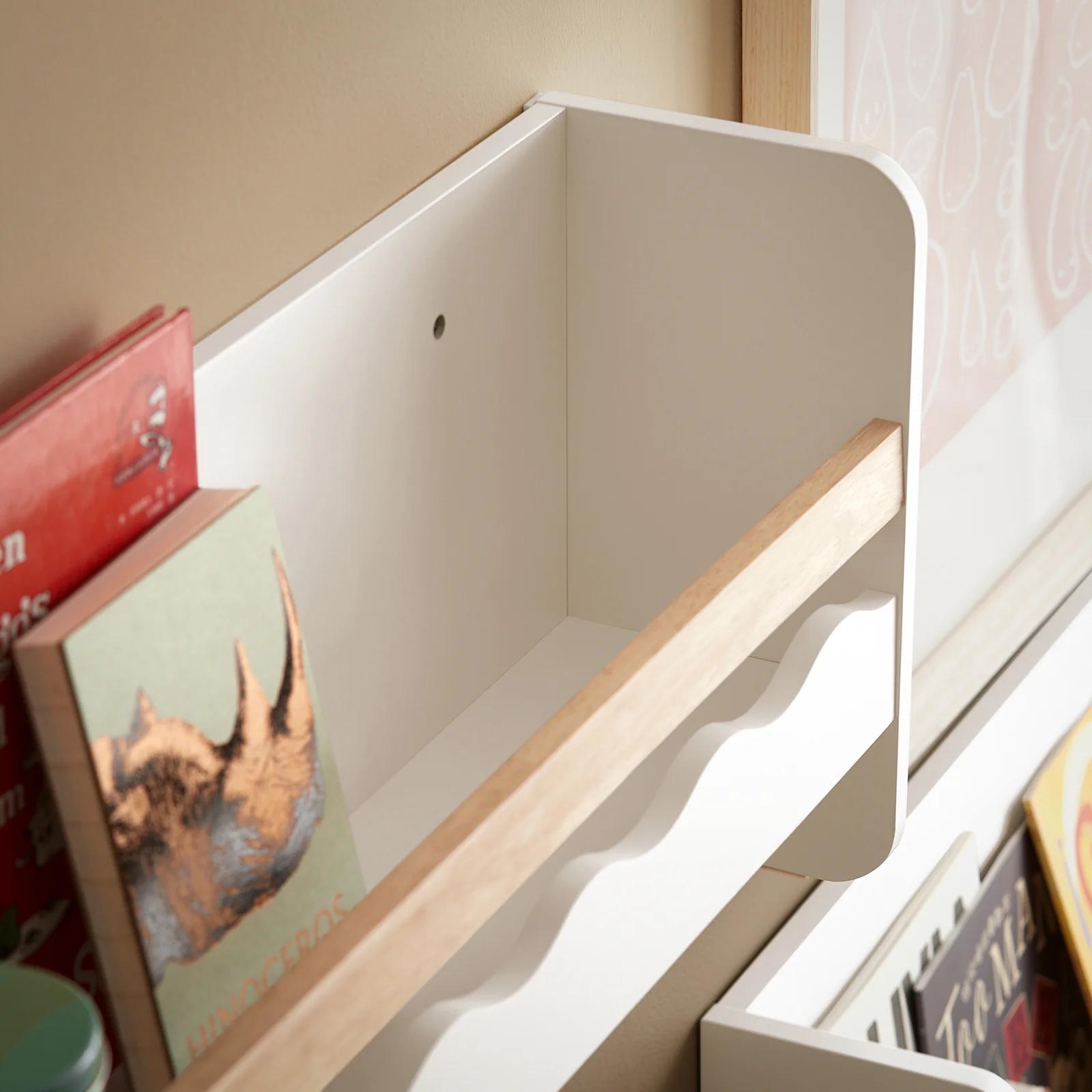 SoBuy KMB78-W Librería Infantil de Pared con 5 ganchos - Image 6