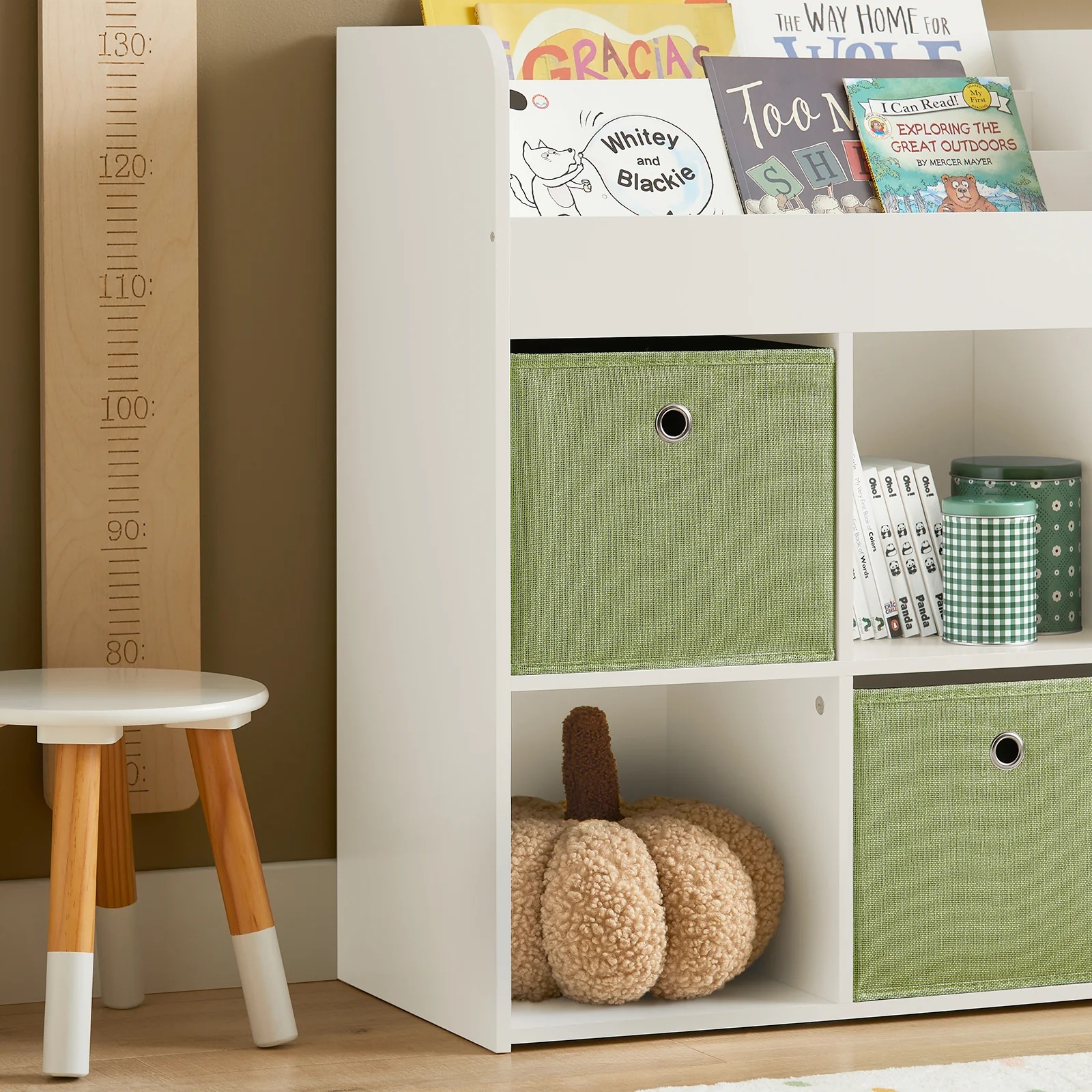 SoBuy KMB79-W Estantería Infantil de Juguetes y Libros con 2 Cestas y 3 Niveles 60 x 34 x 80 cm - Image 8