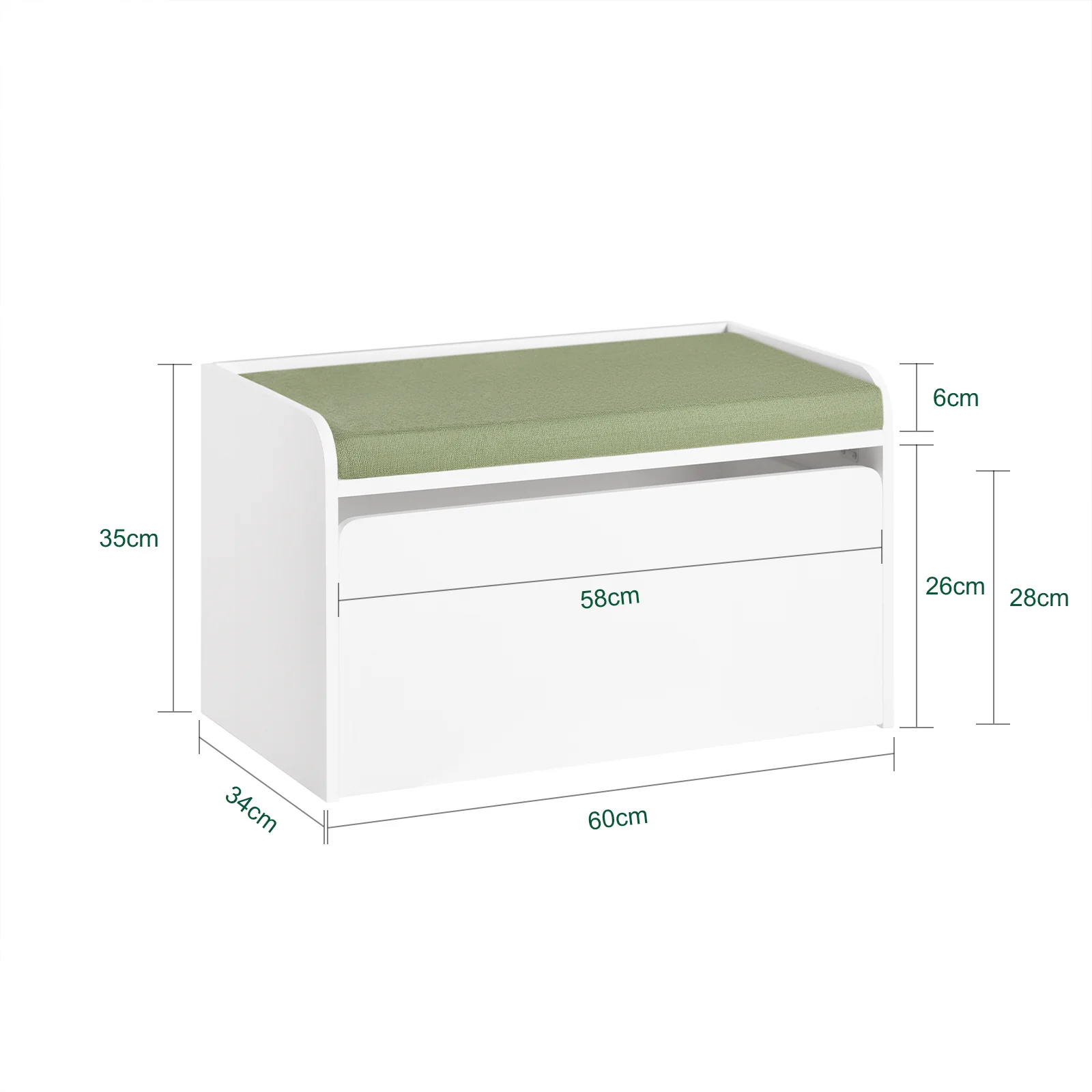 SoBuy KMB80-W Organizador de Juguetes Banco para niño - Image 3