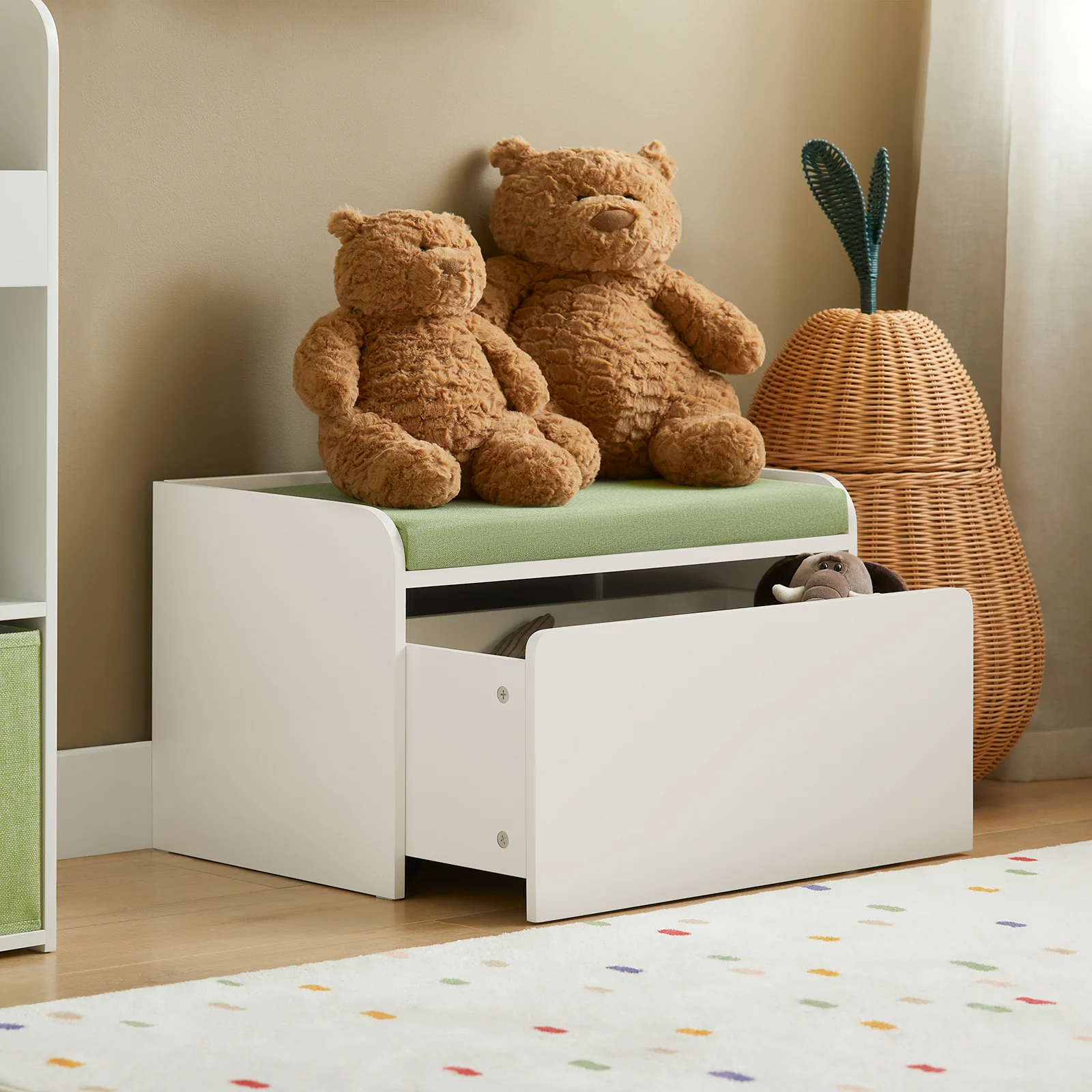 SoBuy KMB80-W Organizador de Juguetes Banco para niño - Image 5