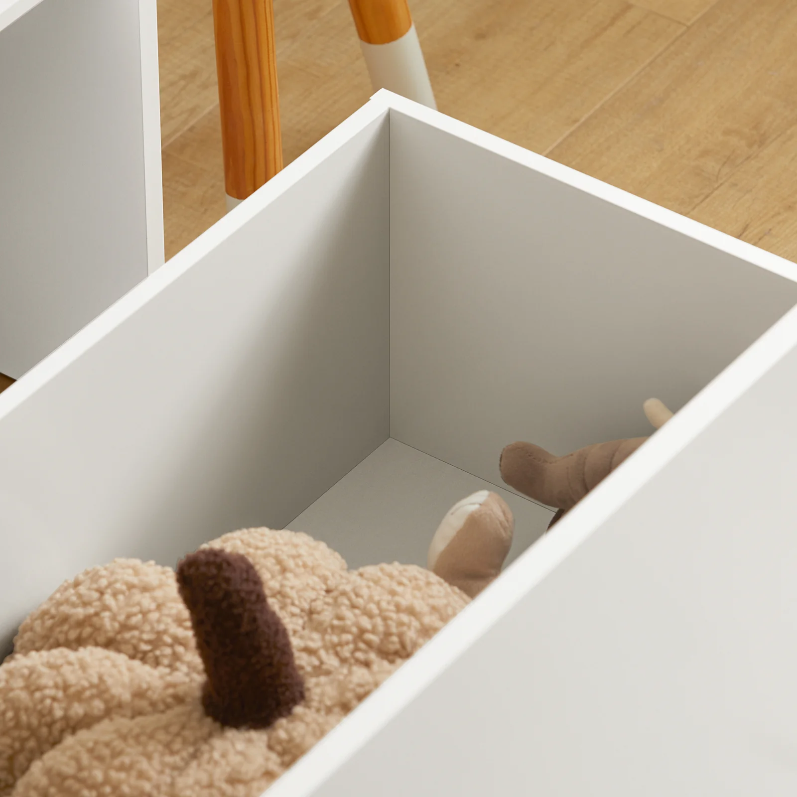 Preventa-SoBuy KMB83-W Librería para Niños con 1 Caja con Ruedas Blanco 80 x 40 x 100 cm - Image 7