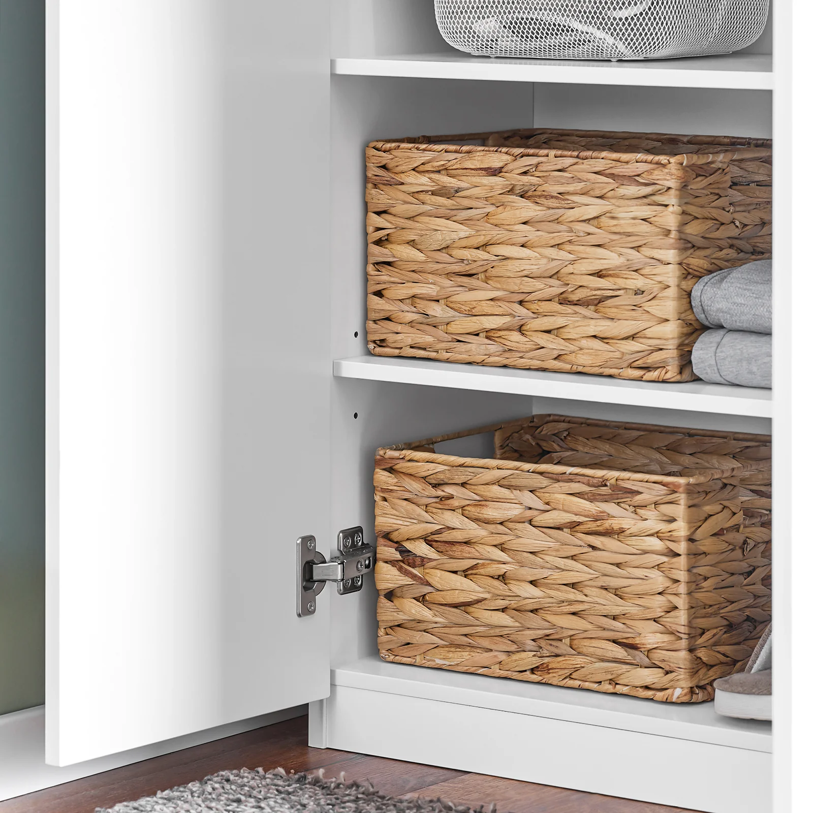 Preventa-SoBuy KSB01-W Armario Multiusos Ropero con 2 Puertas 61 x 30 x 192 cm Blanco - Image 7