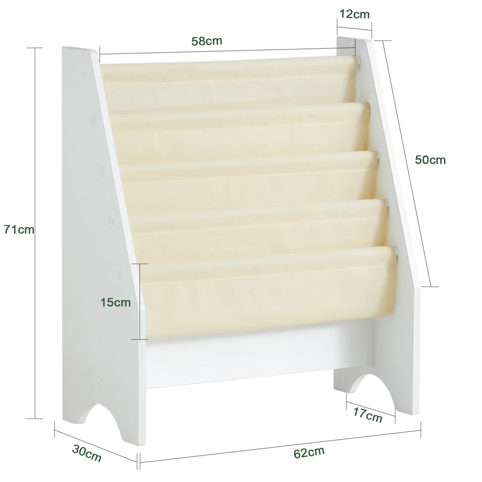SoBuy FRG225-W LibrerÃa Infantil para niños con 4 EstanterÃas - Image 3