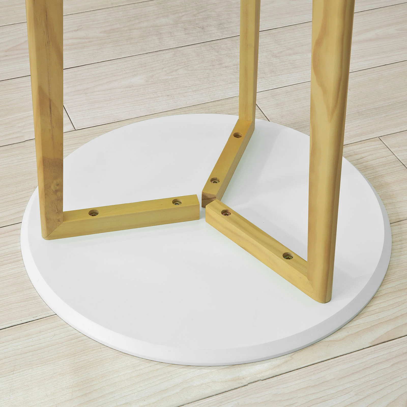 SoBuy FBT52-WN Mesa Auxiliar con 2 Estantes Blanco y Madera - Image 8