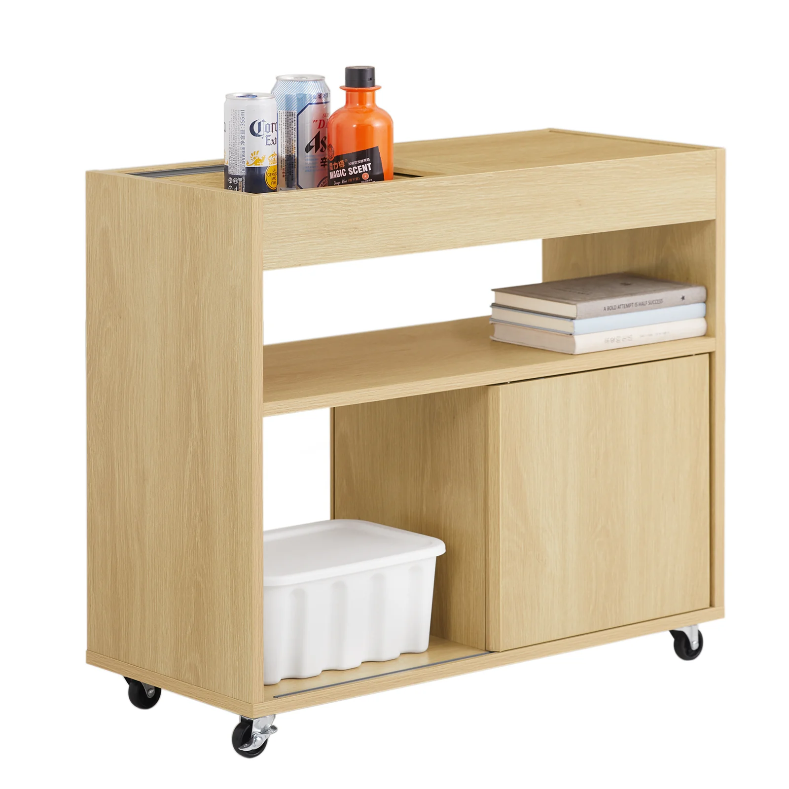 SoBuy FBT152-N Mesa Auxiliar con ruedas L70 x P30 x H60 cm - Image 7
