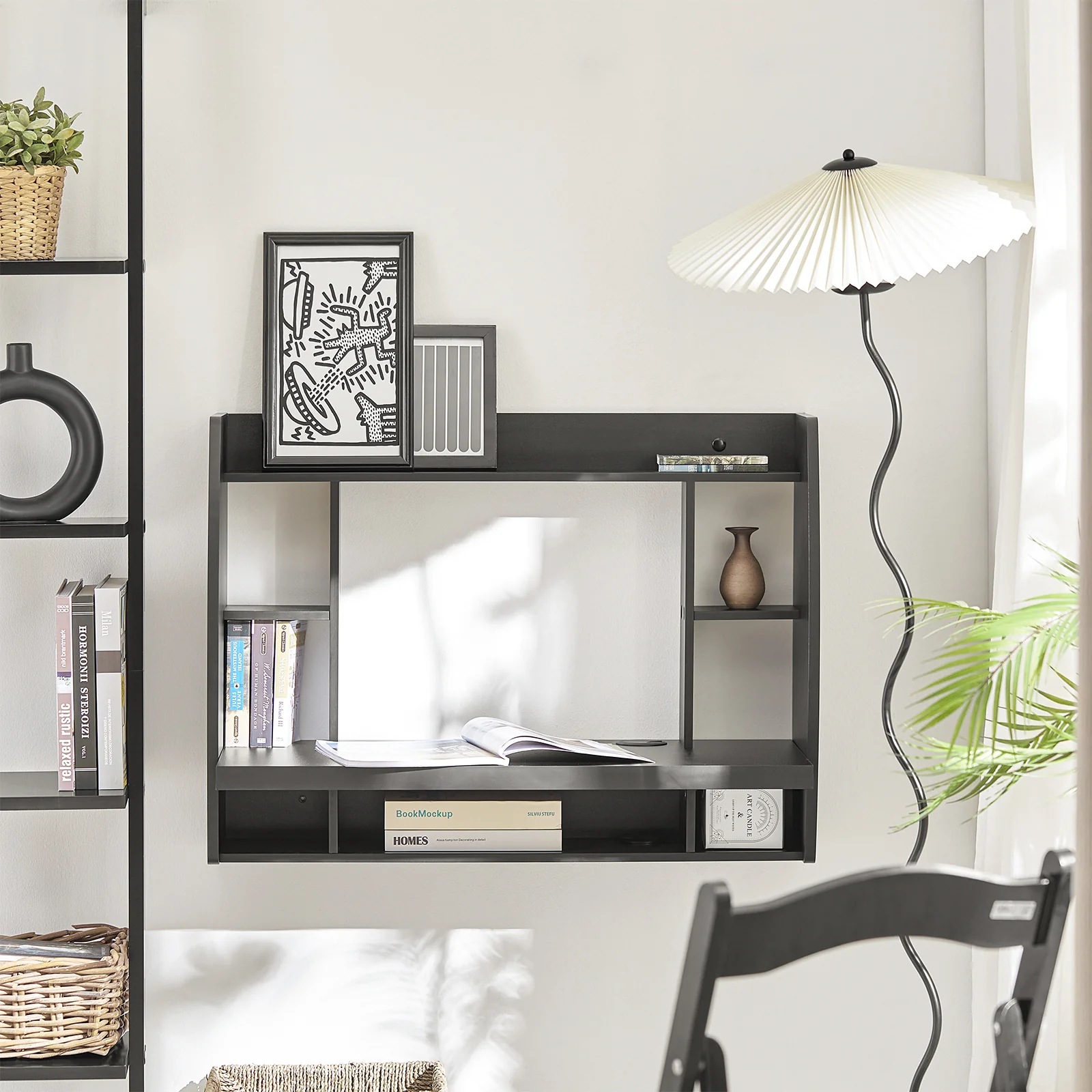 SoBuy FWT18-SCH Mesa de Pared Negro - Image 4