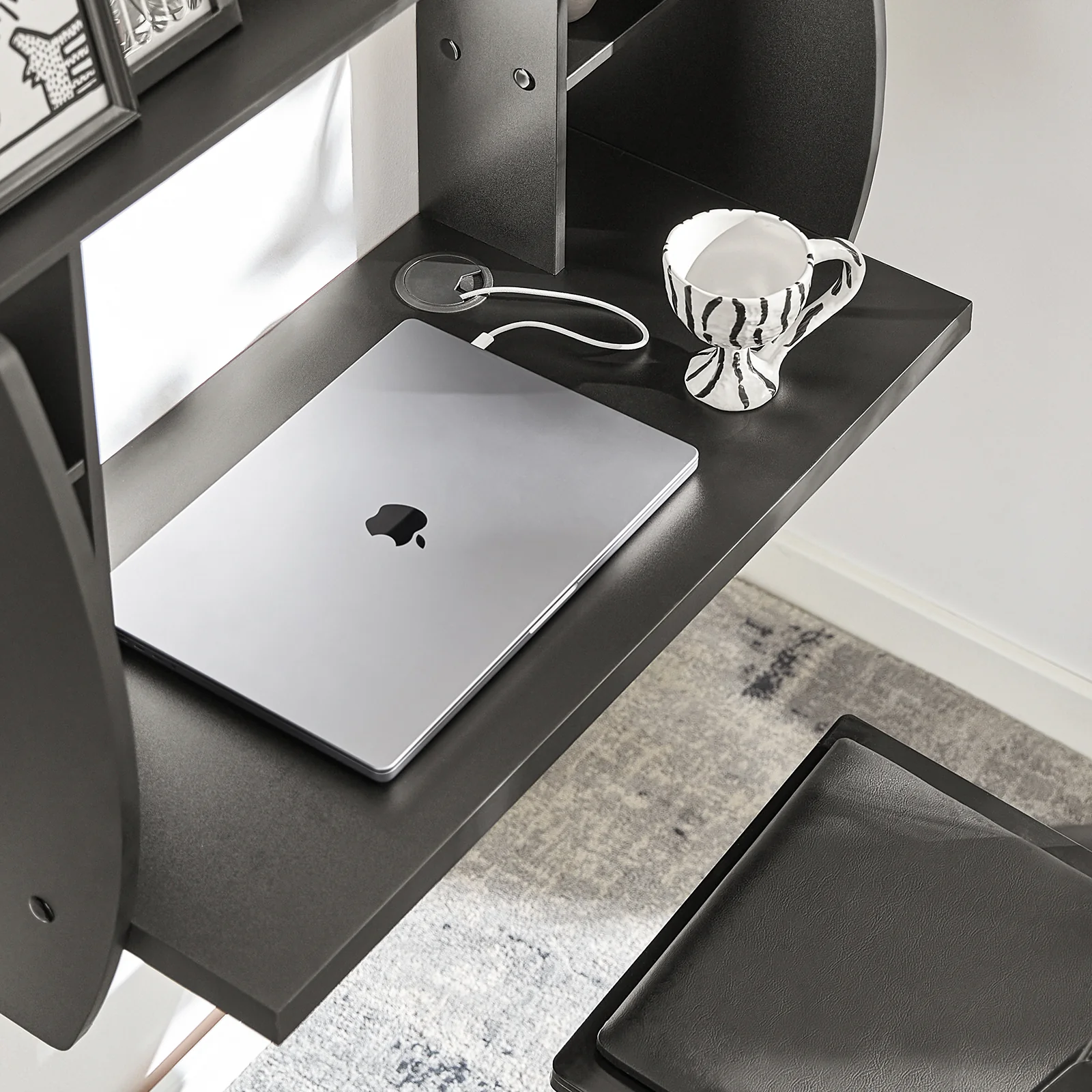 SoBuy FWT18-SCH Mesa de Pared Negro - Image 5
