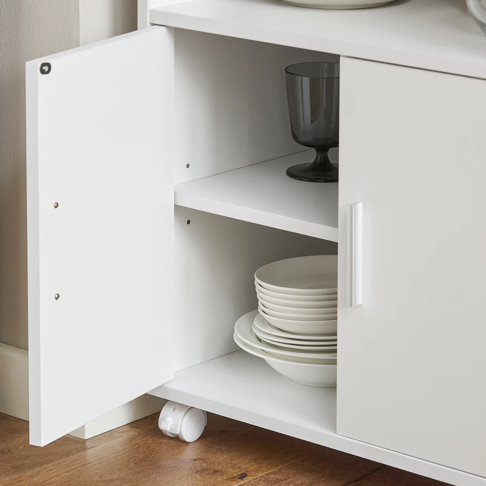 SoBuy FRG241-W Aparador para microonda con 2 puertas y 1 estante - Image 6