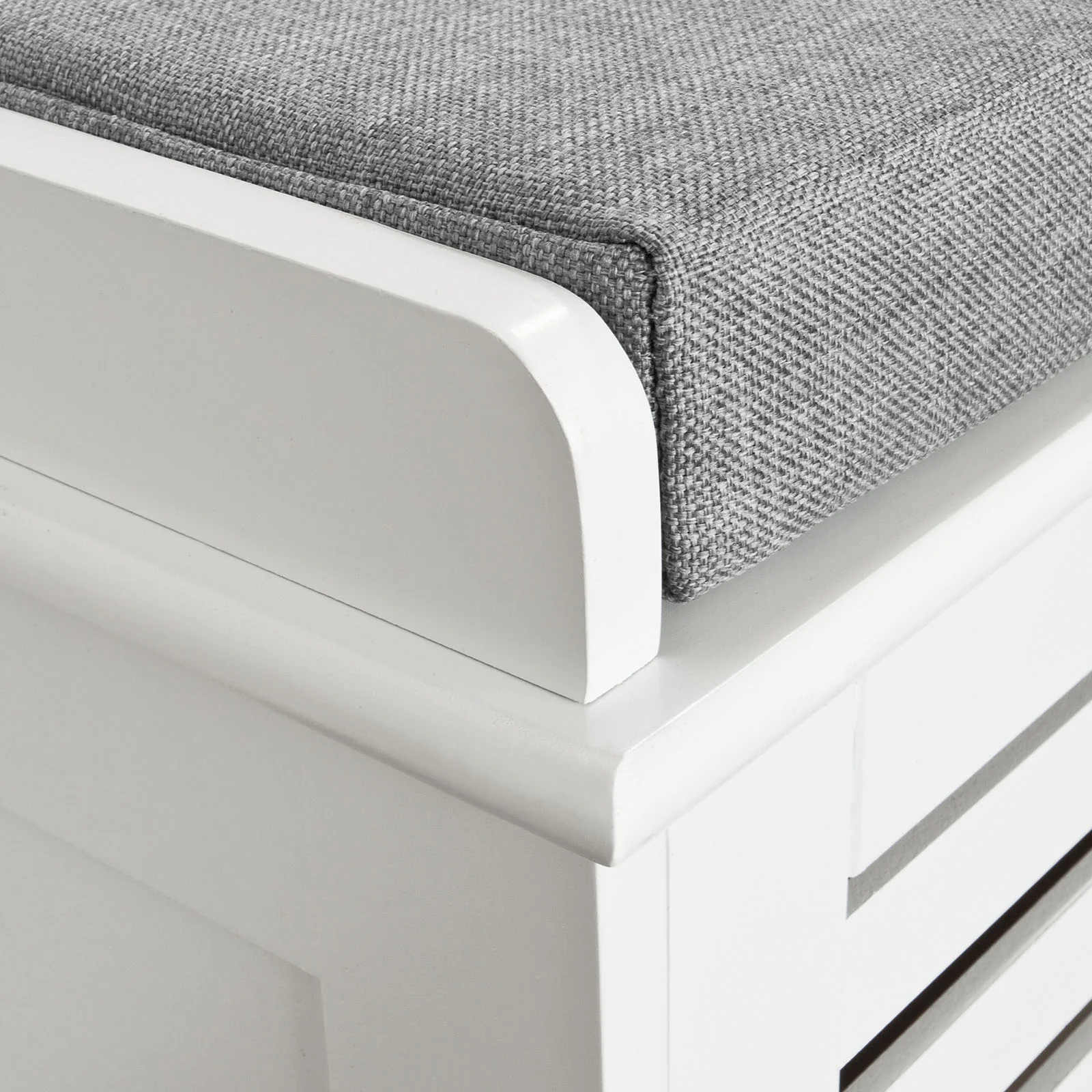 SoBuy FSR23-K-W+FRG282-W Mueble recibidor Zapatero con Perchero Gris+Blanco - Image 4
